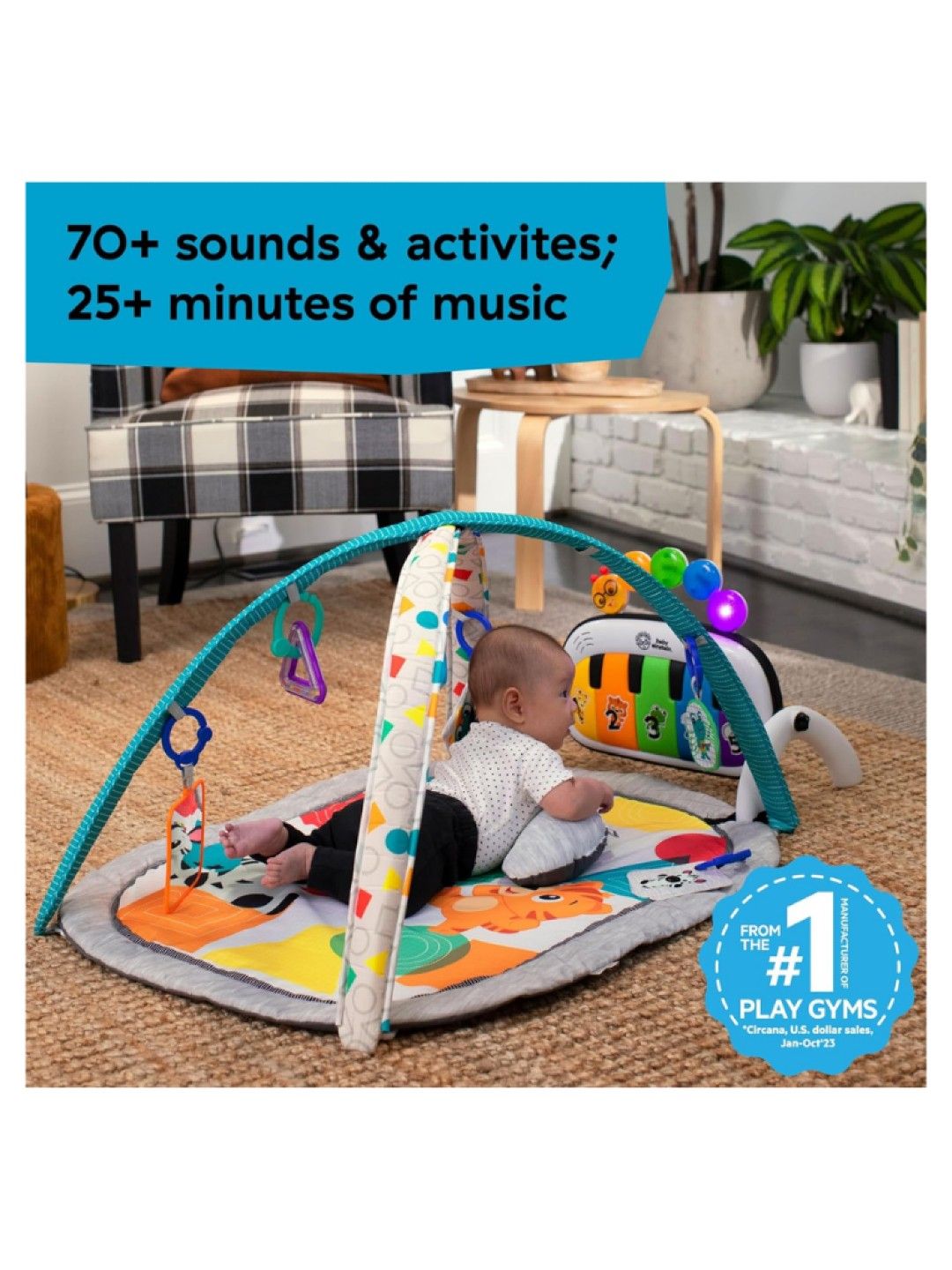 Baby Einstein 4-in-1 Kickin Tunes Music & Language Discovery Gym (No Color- Image 4)