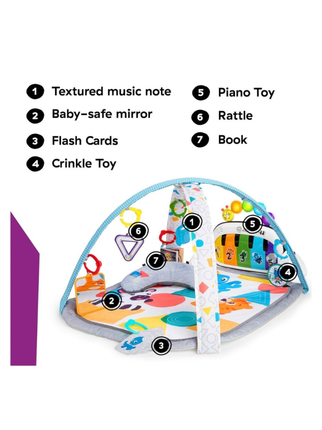 Baby Einstein 4-in-1 Kickin Tunes Music & Language Discovery Gym (No Color- Image 2)
