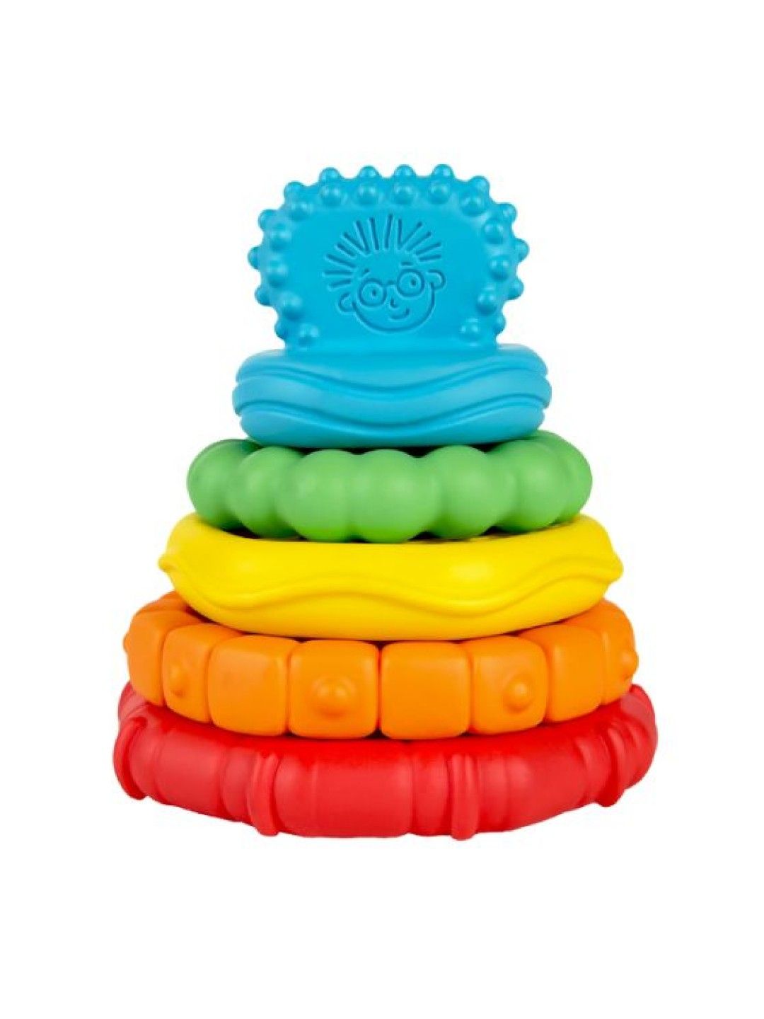 Bright Starts Baby Einstein Stack & Teethe Multi-Textured Teether Toy (No Color- Image 1)