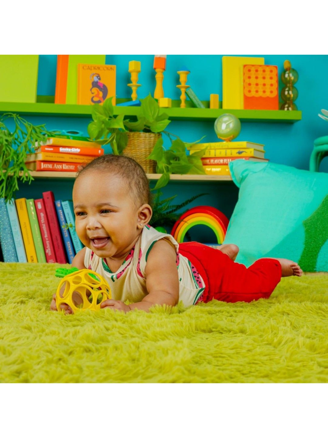 Bright Starts Hold My Own Easy Grasp Teether Toy - Pineapple (No Color- Image 3)
