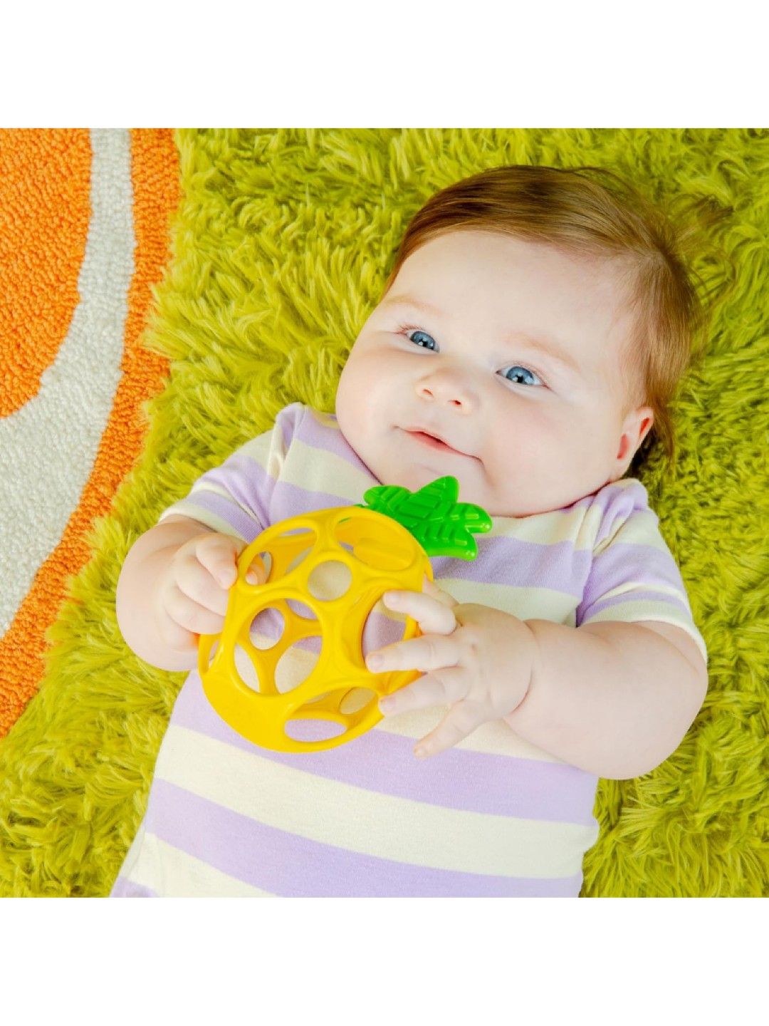 Bright Starts Hold My Own Easy Grasp Teether Toy - Pineapple (No Color- Image 4)