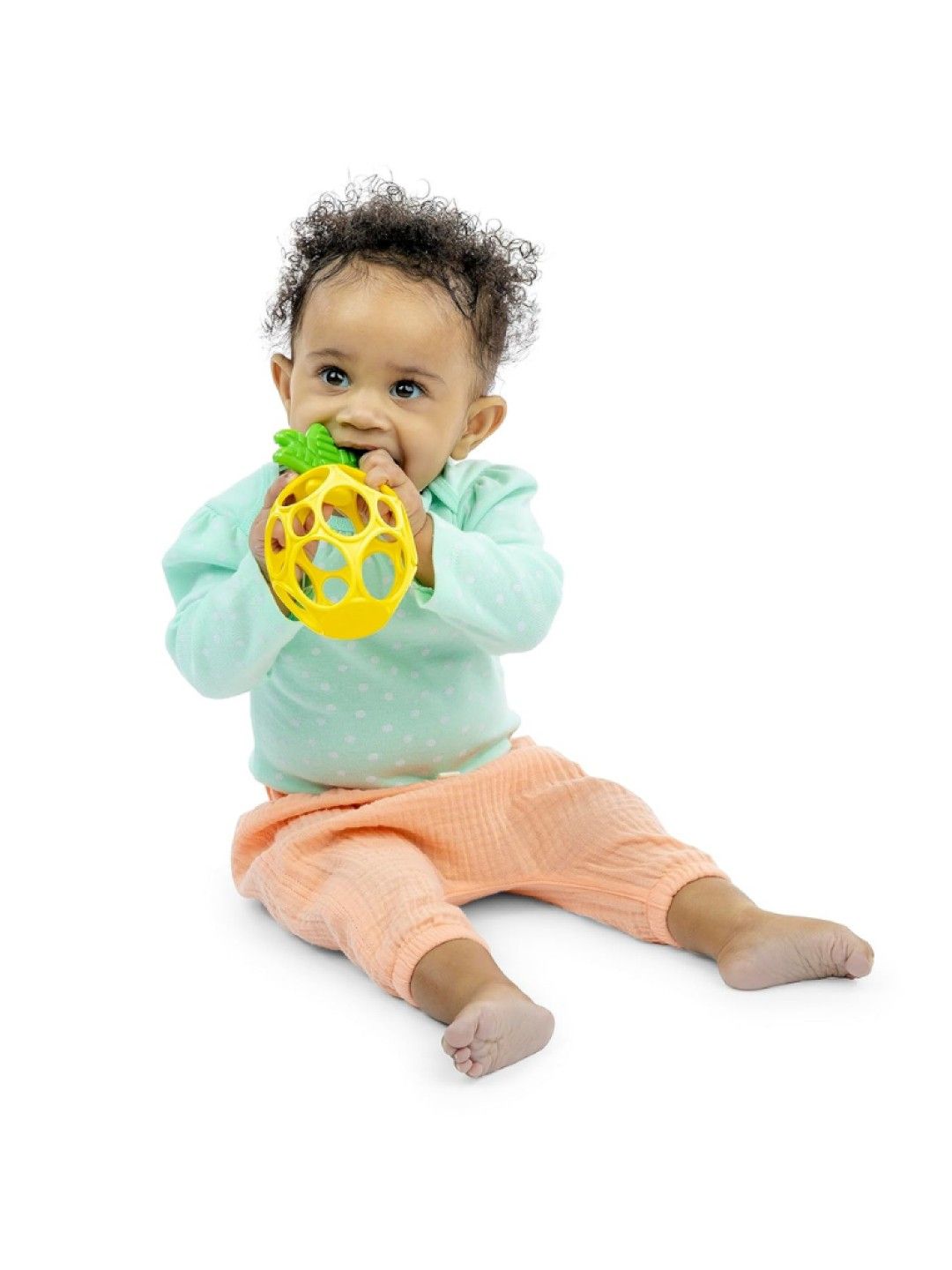 Bright Starts Hold My Own Easy Grasp Teether Toy - Pineapple (No Color- Image 2)