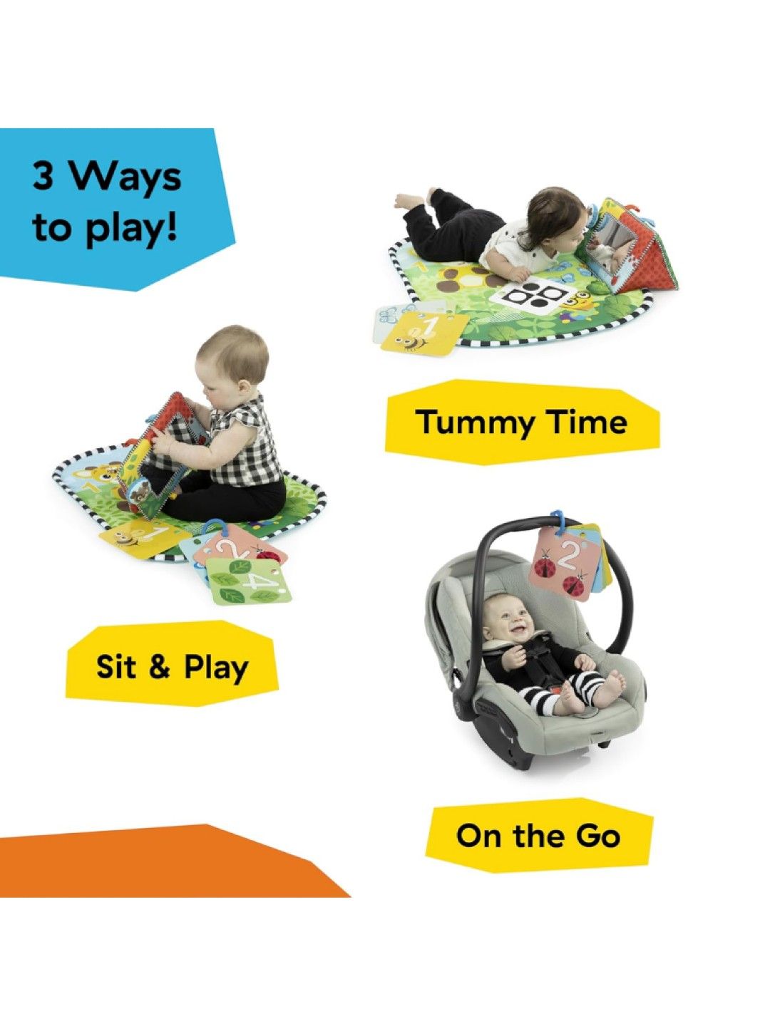 Bright Starts Discovery Garden Tummy Time Mat & Mirror (No Color- Image 2)