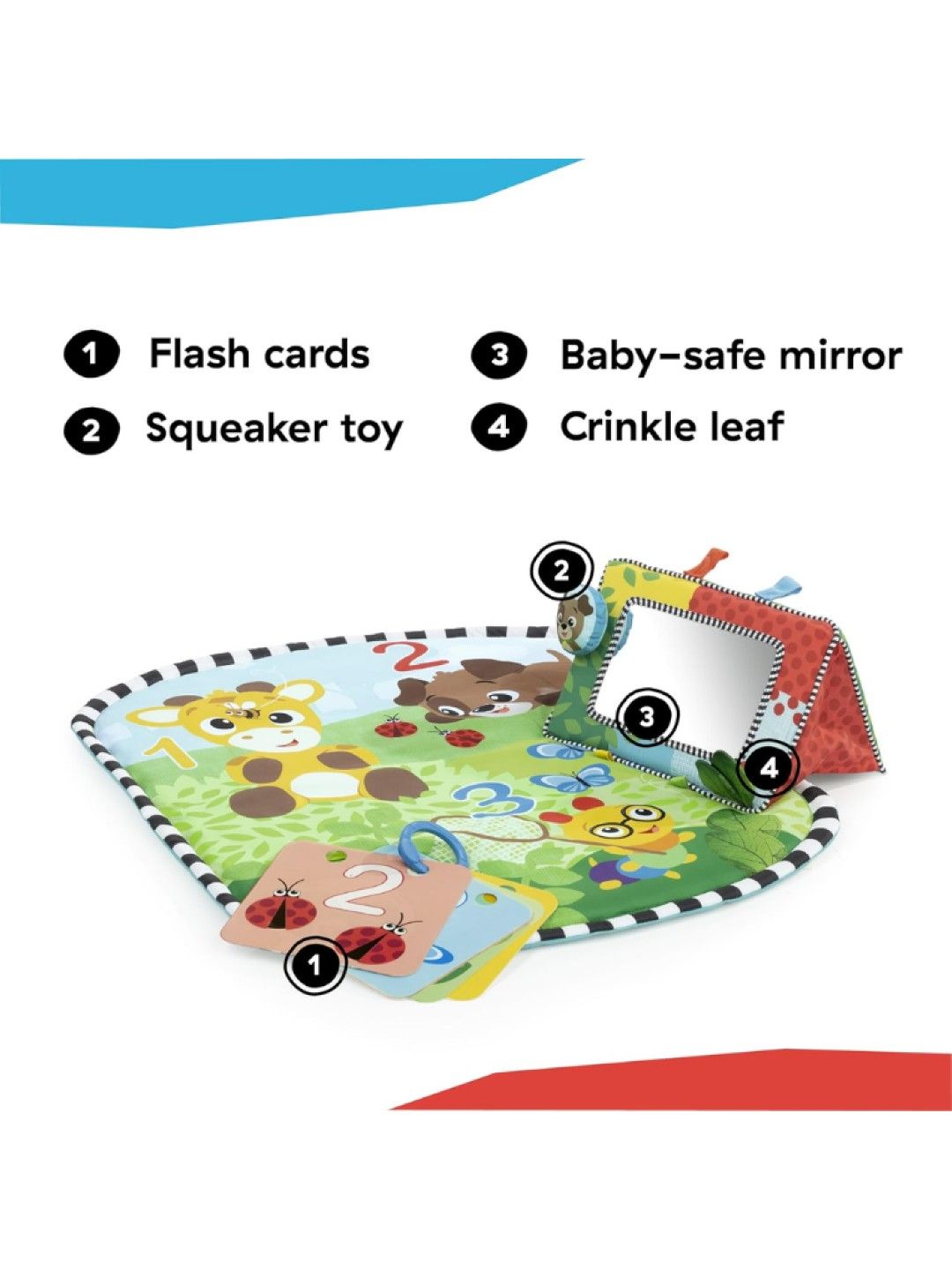 Bright Starts Discovery Garden Tummy Time Mat & Mirror (No Color- Image 3)