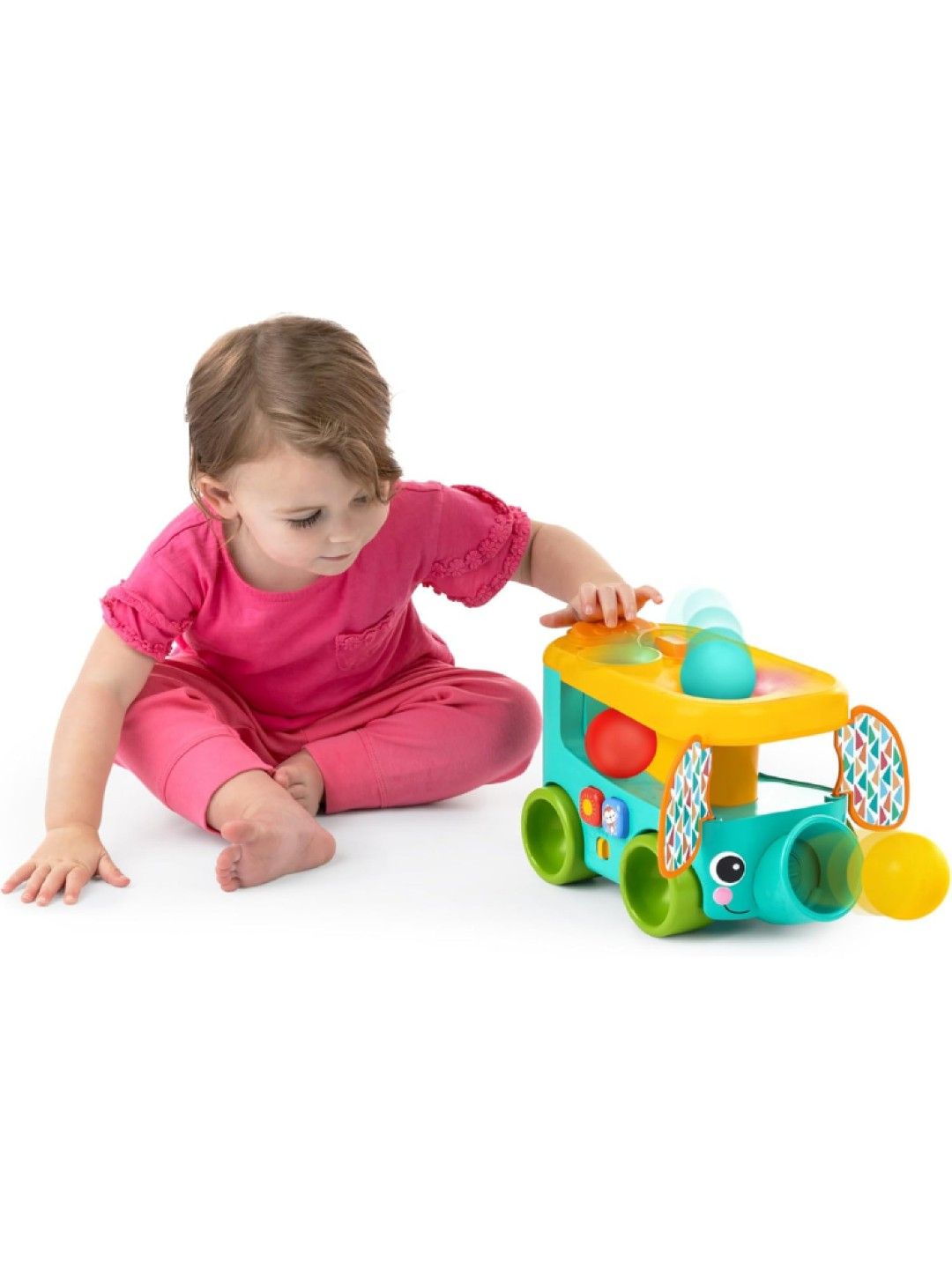 Bright Starts Pop & Roll Safari Bus Ball (No Color- Image 2)