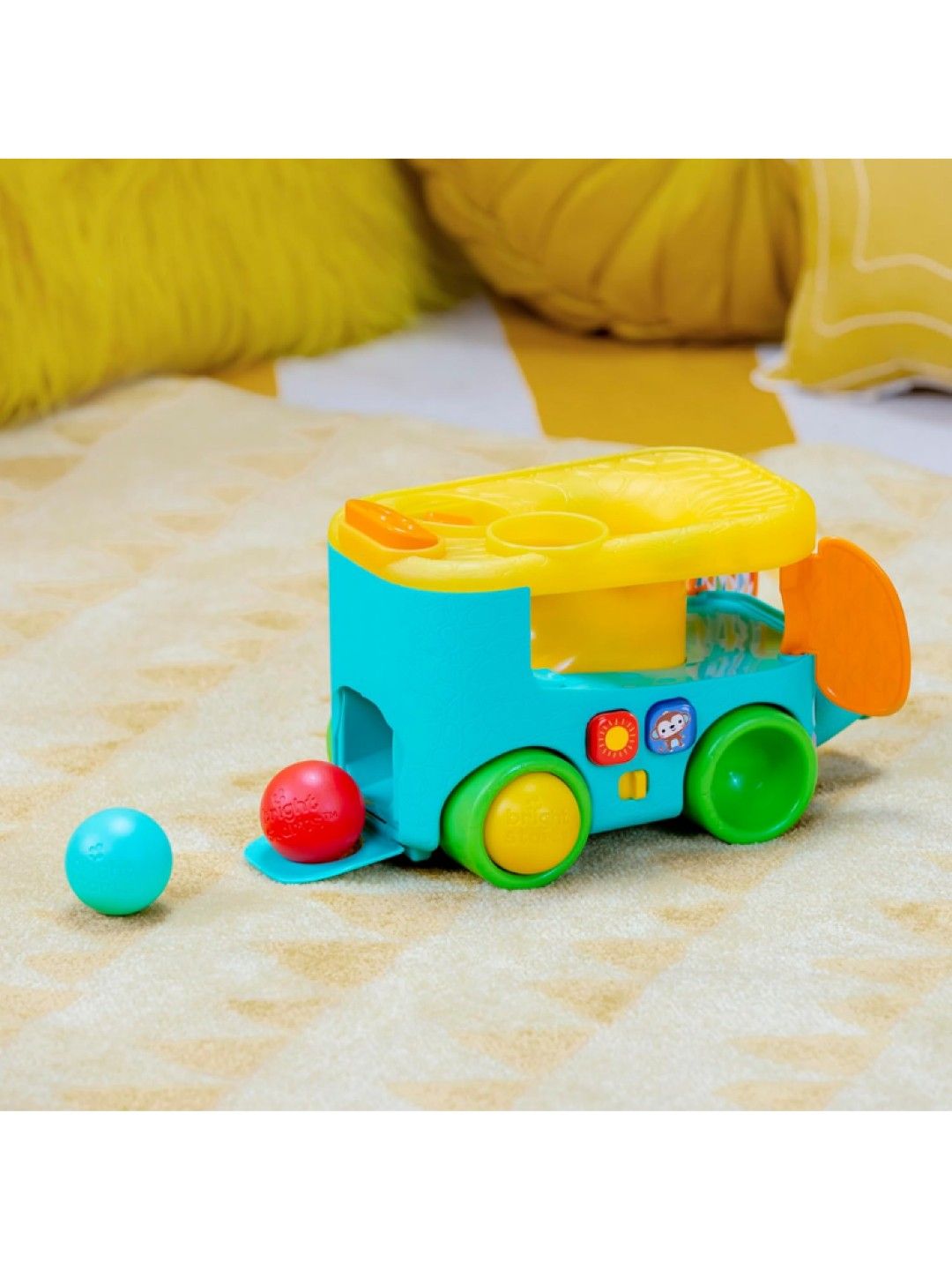 Bright Starts Pop & Roll Safari Bus Ball (No Color- Image 3)