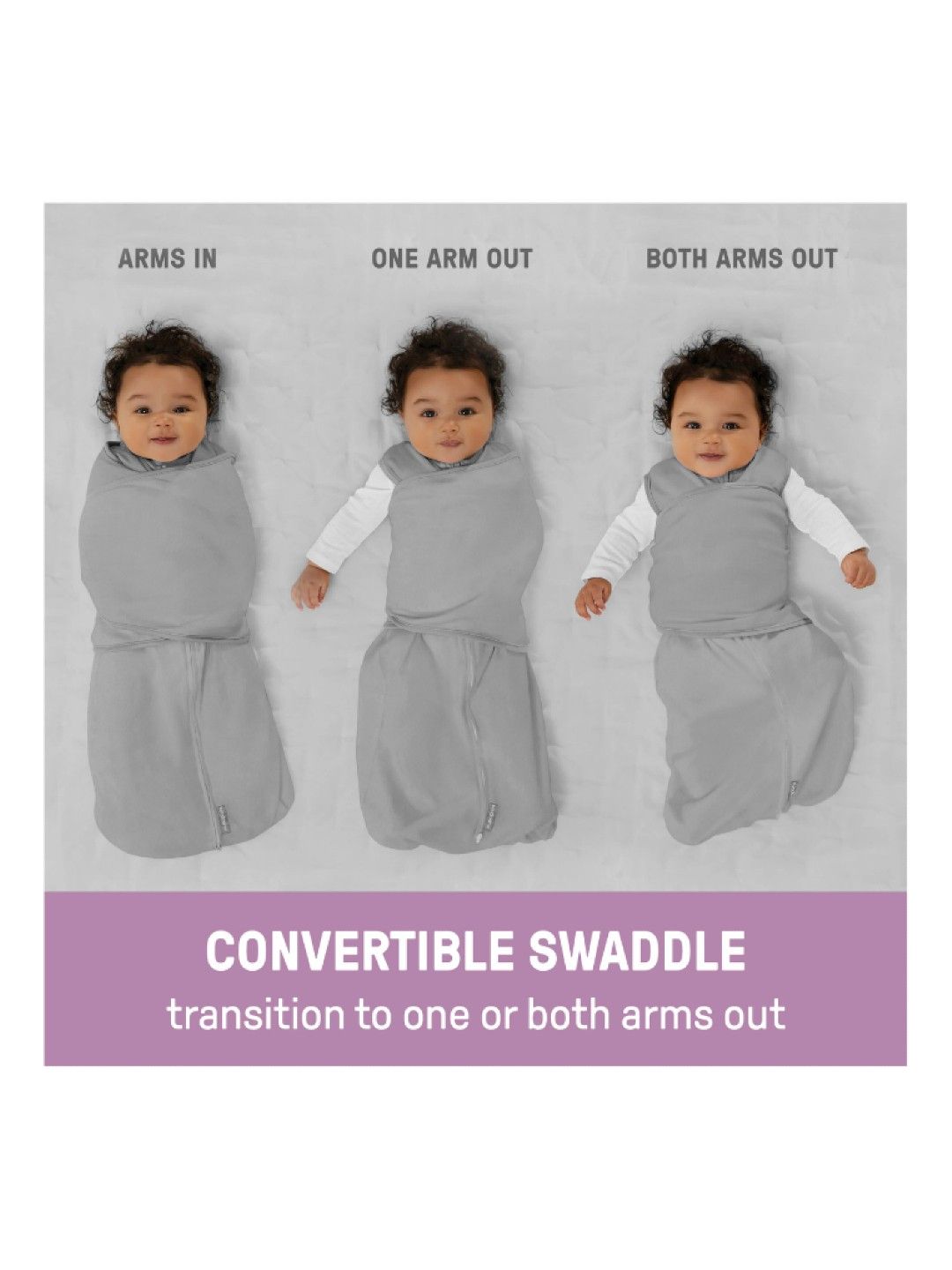 SwaddleMe Arms Free Convertible Swaddle - Luna (No Color- Image 3)
