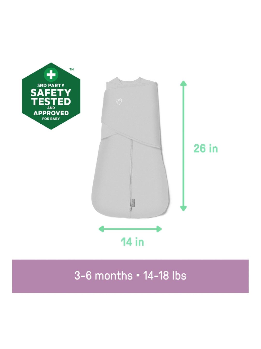 SwaddleMe Arms Free Convertible Swaddle - Luna (No Color- Image 2)
