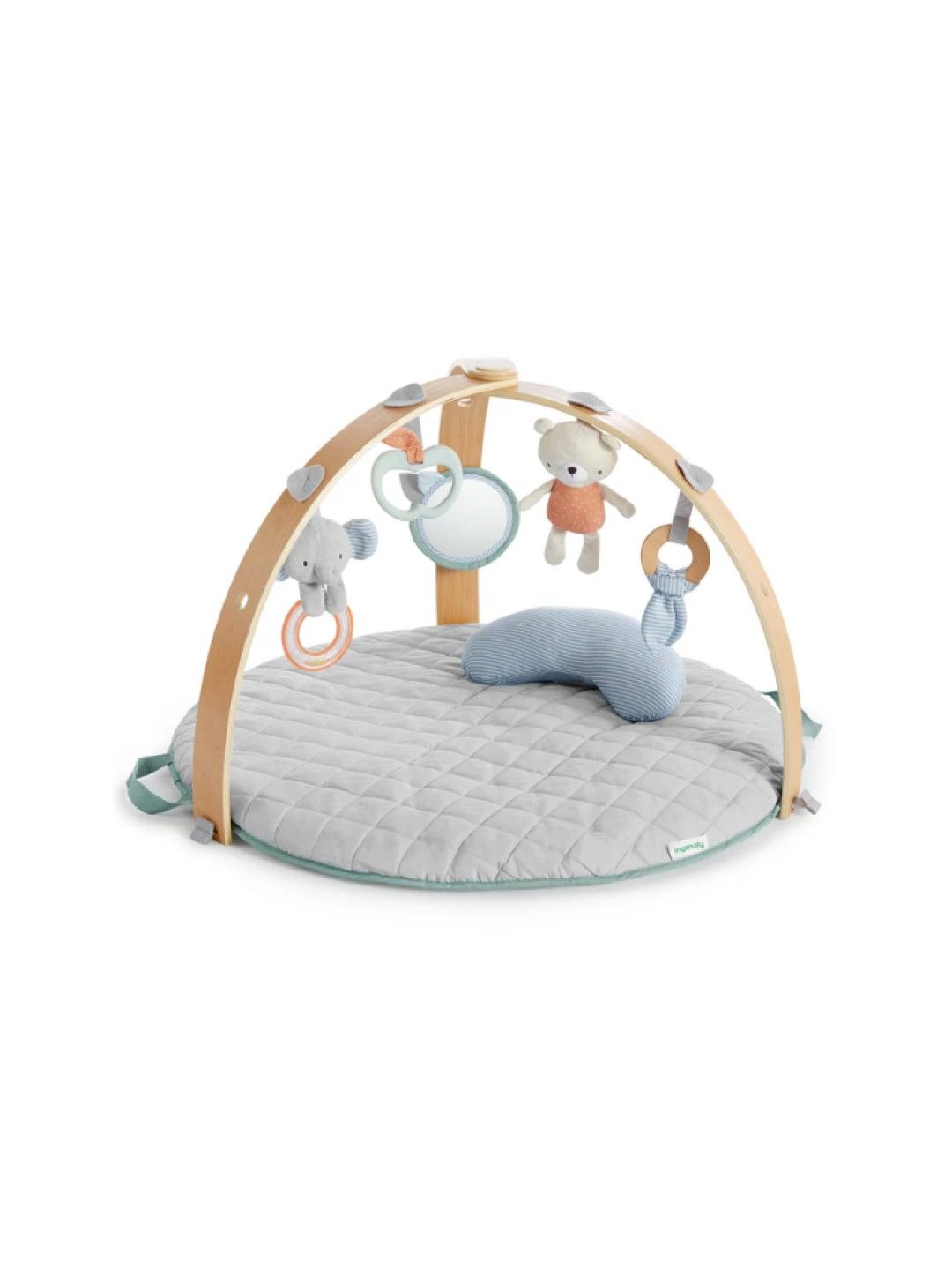 Ingenuity Cozy Spot Reversible Duvet Activity Gym - Elephant March (No Color- Image 2)