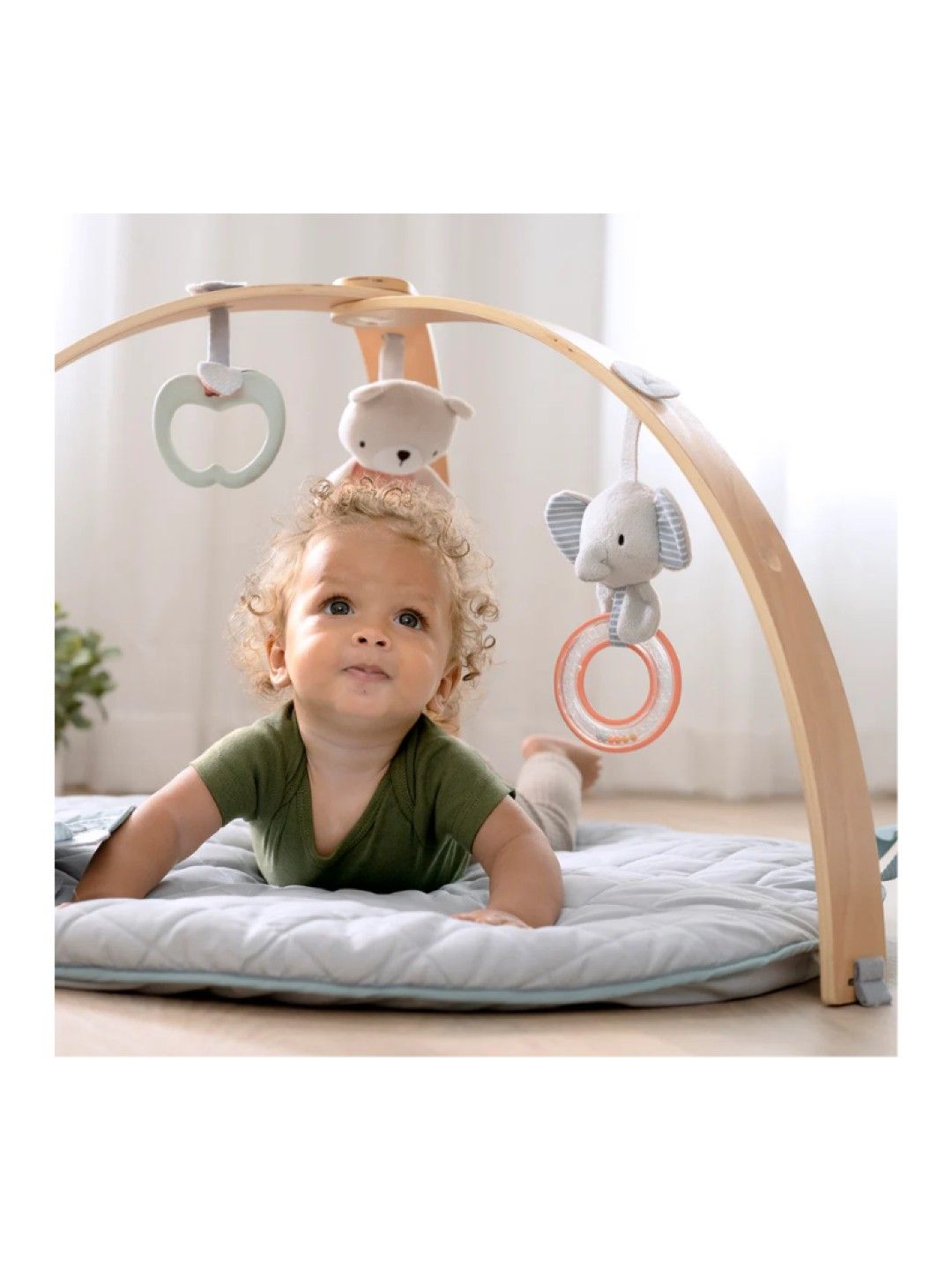 Ingenuity Cozy Spot Reversible Duvet Activity Gym - Elephant March (No Color- Image 4)