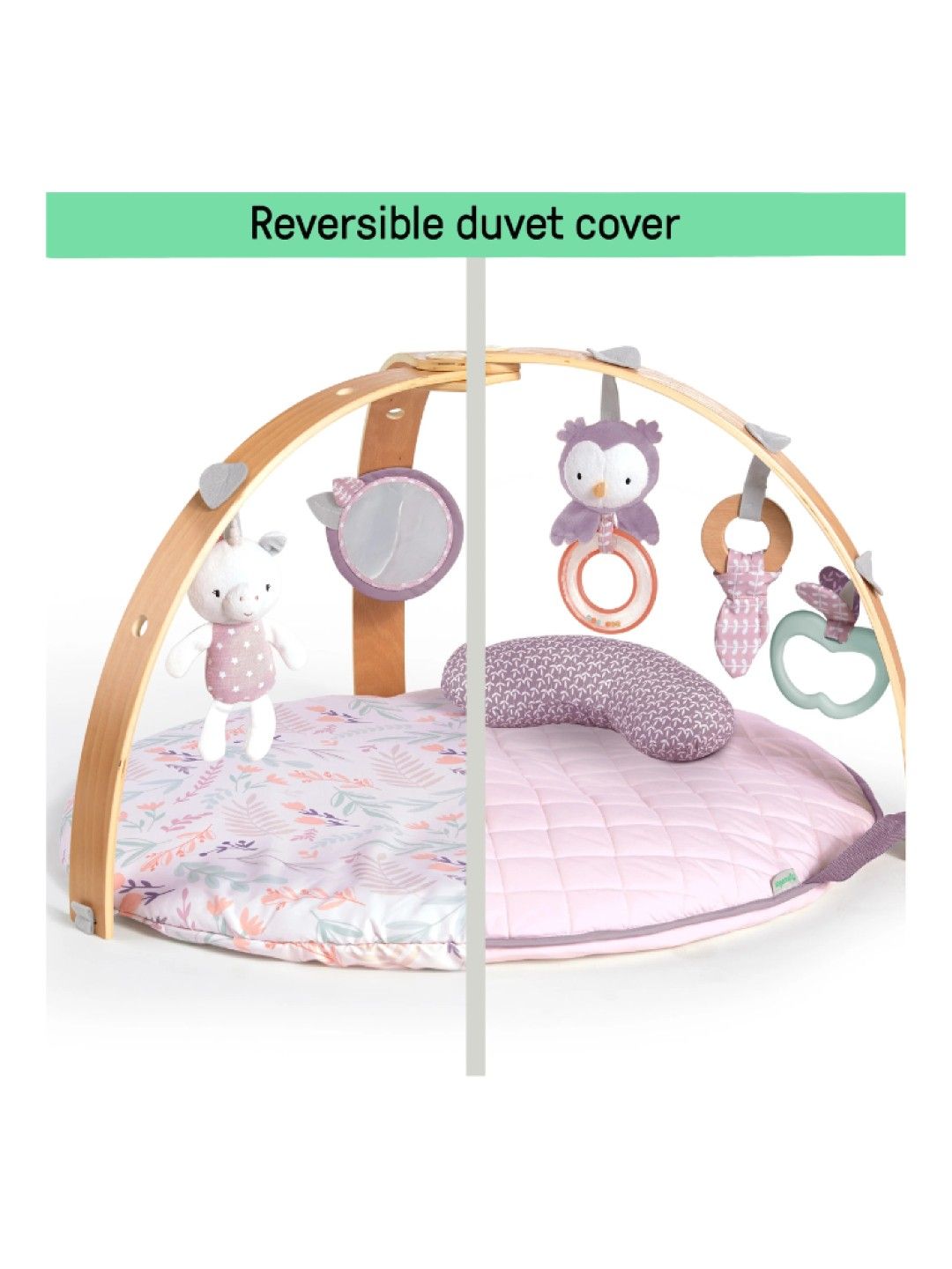 Ingenuity Cozy Spot Reversible Duvet Activity Gym - Harbor Haven (No Color- Image 3)