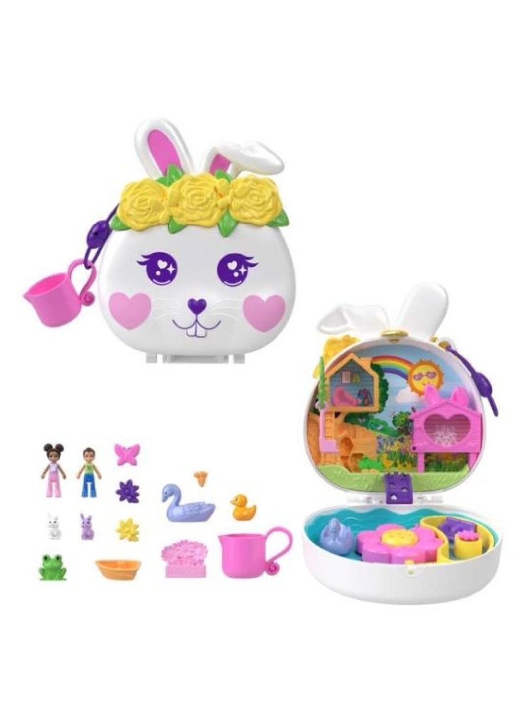 Polly Pocket Dolls Flower Garden Bunny Compact Playset (No Color- Image 1)