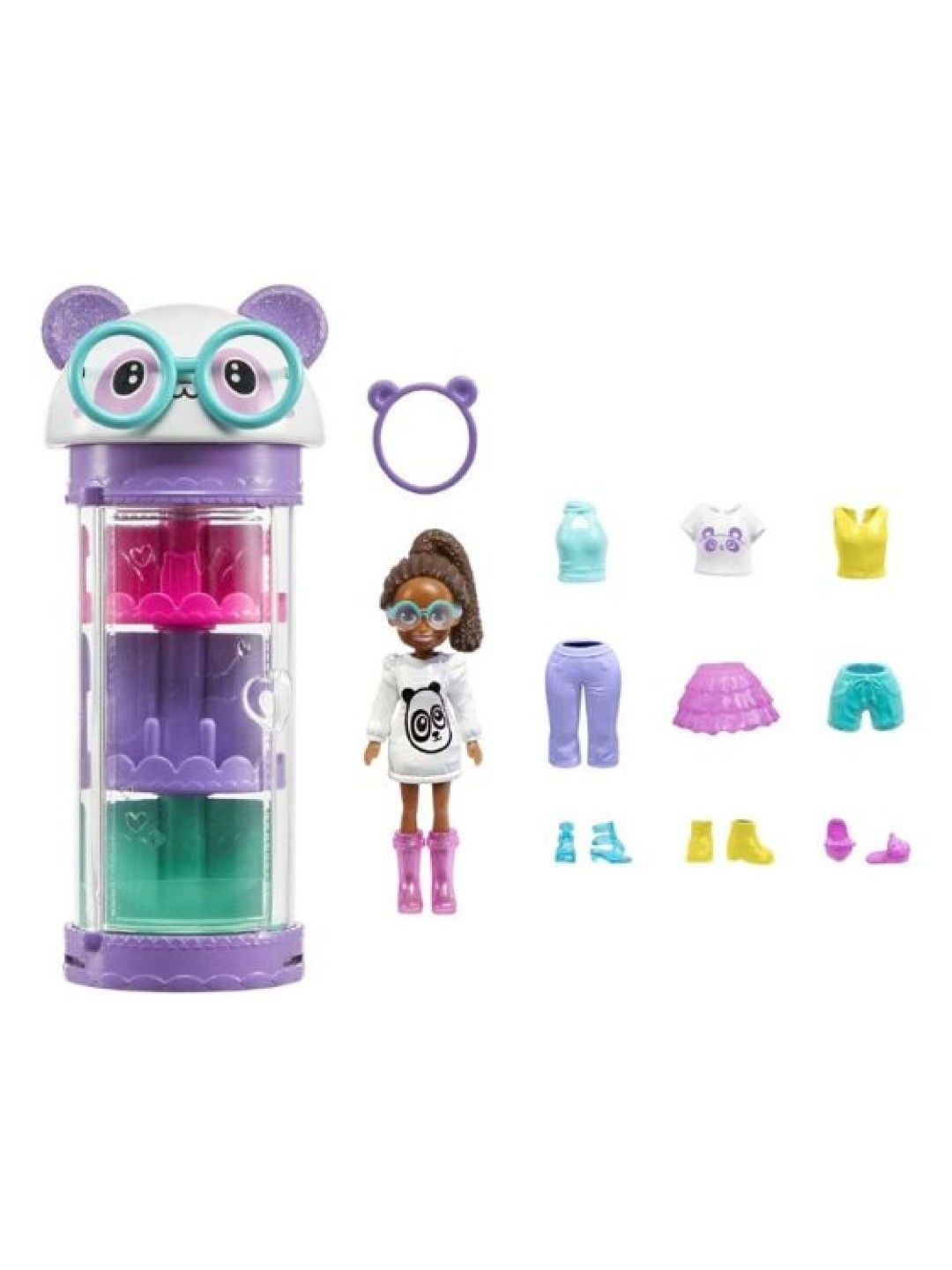 Polly Pocket Style Spinner Fashion Closet Playset With Shani Doll And Panda (No Color- Image 1)