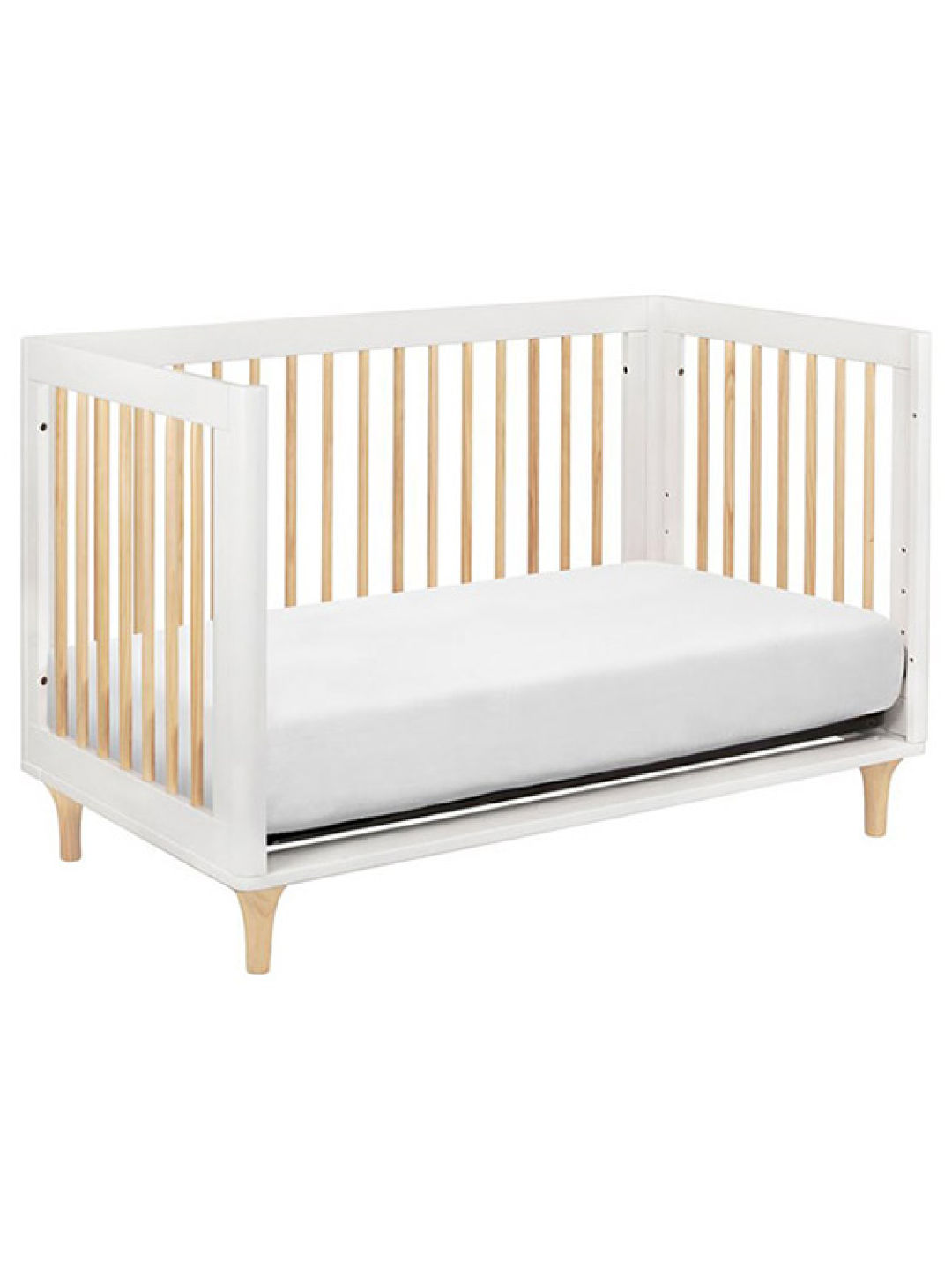 Babyletto Lolly 3-in-1 Convertible Crib with Toddler Bed Conversion Kit (White- Image 1)