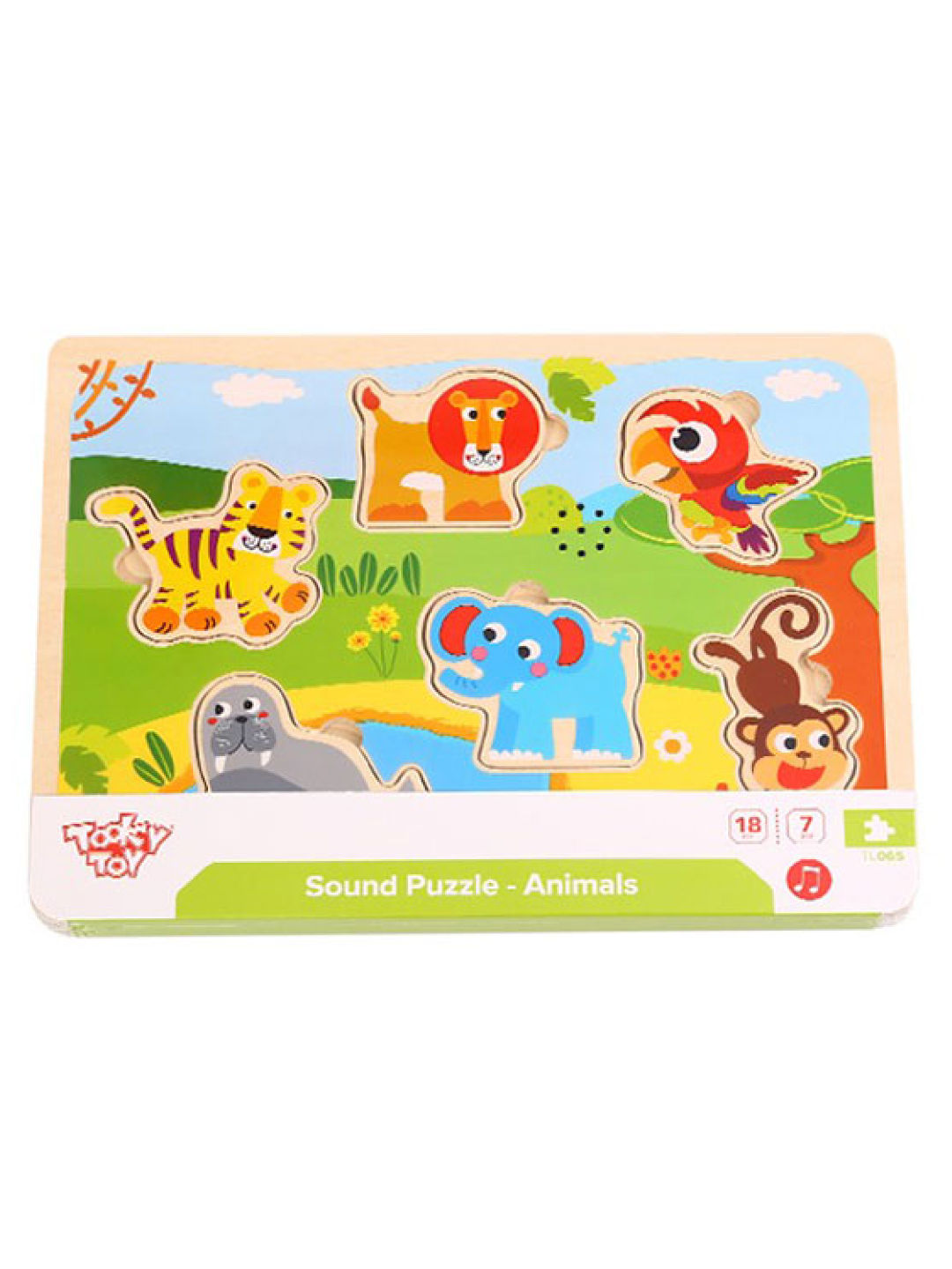 Tooky Toy Sound Puzzle - Animals (No Color- Image 2)