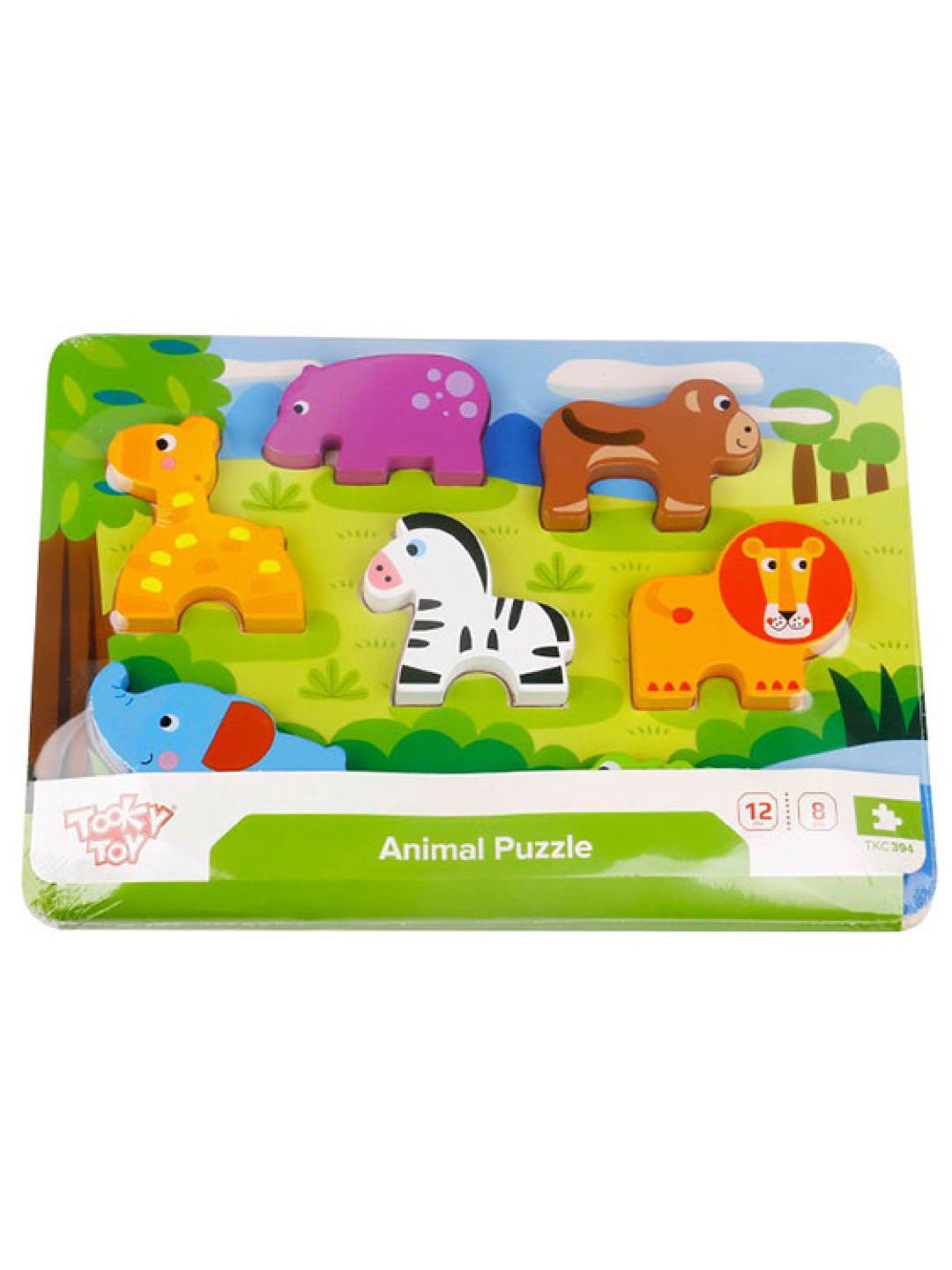 Tooky Toy Chunky Puzzle - Animal (No Color- Image 2)