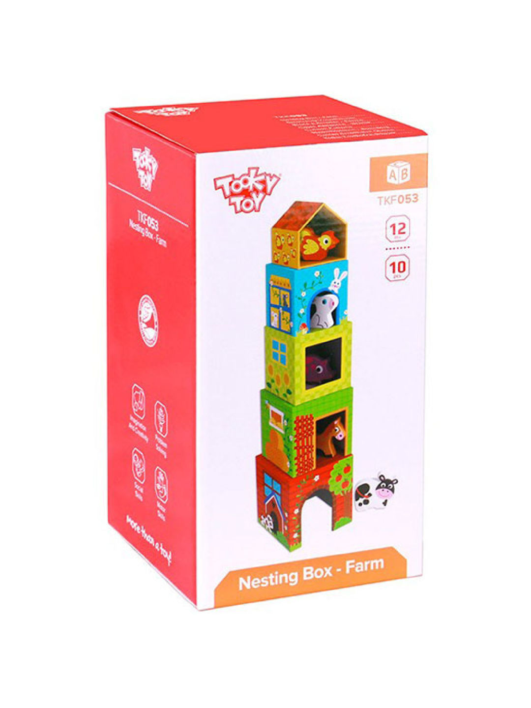 Tooky Toy Nesting Box Toys - Farm (No Color- Image 2)