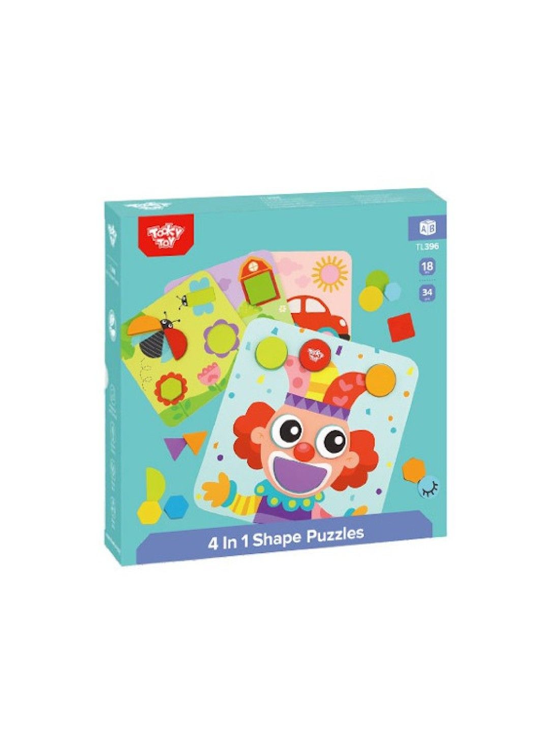 Tooky Toy 4 In 1 Shape Puzzles