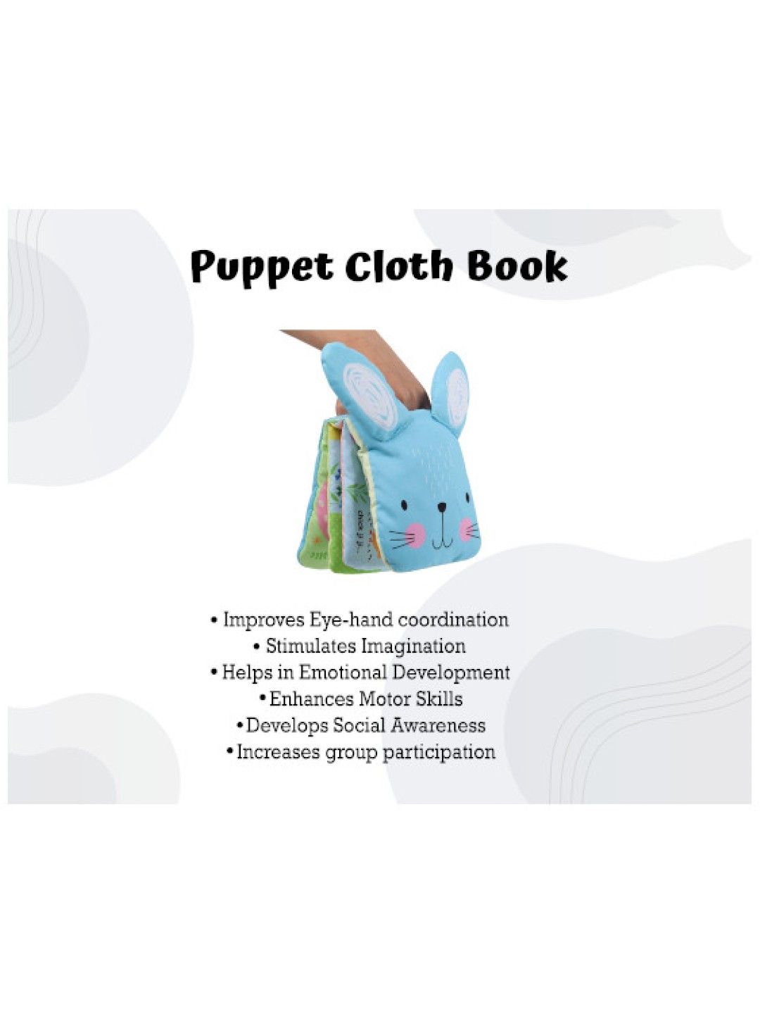 Infantway Huggabooks Bunny Puppet Cloth Book (No Color- Image 3)