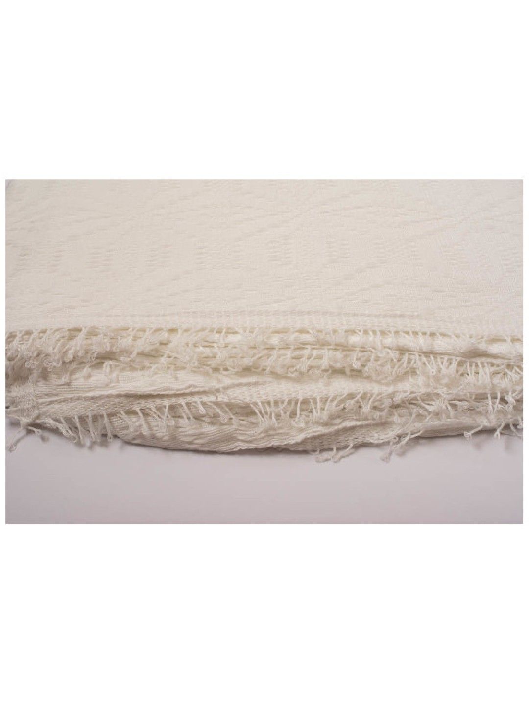 WVN Living Handwoven Blanket (White- Image 3)