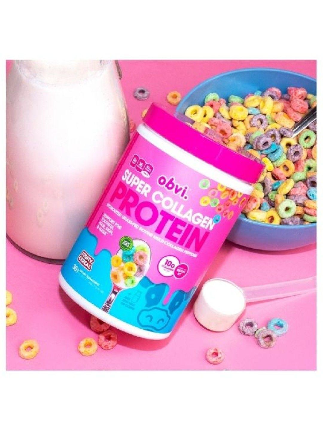 OBVI Super Collagen Protein - Fruity Cereal (No Color- Image 3)