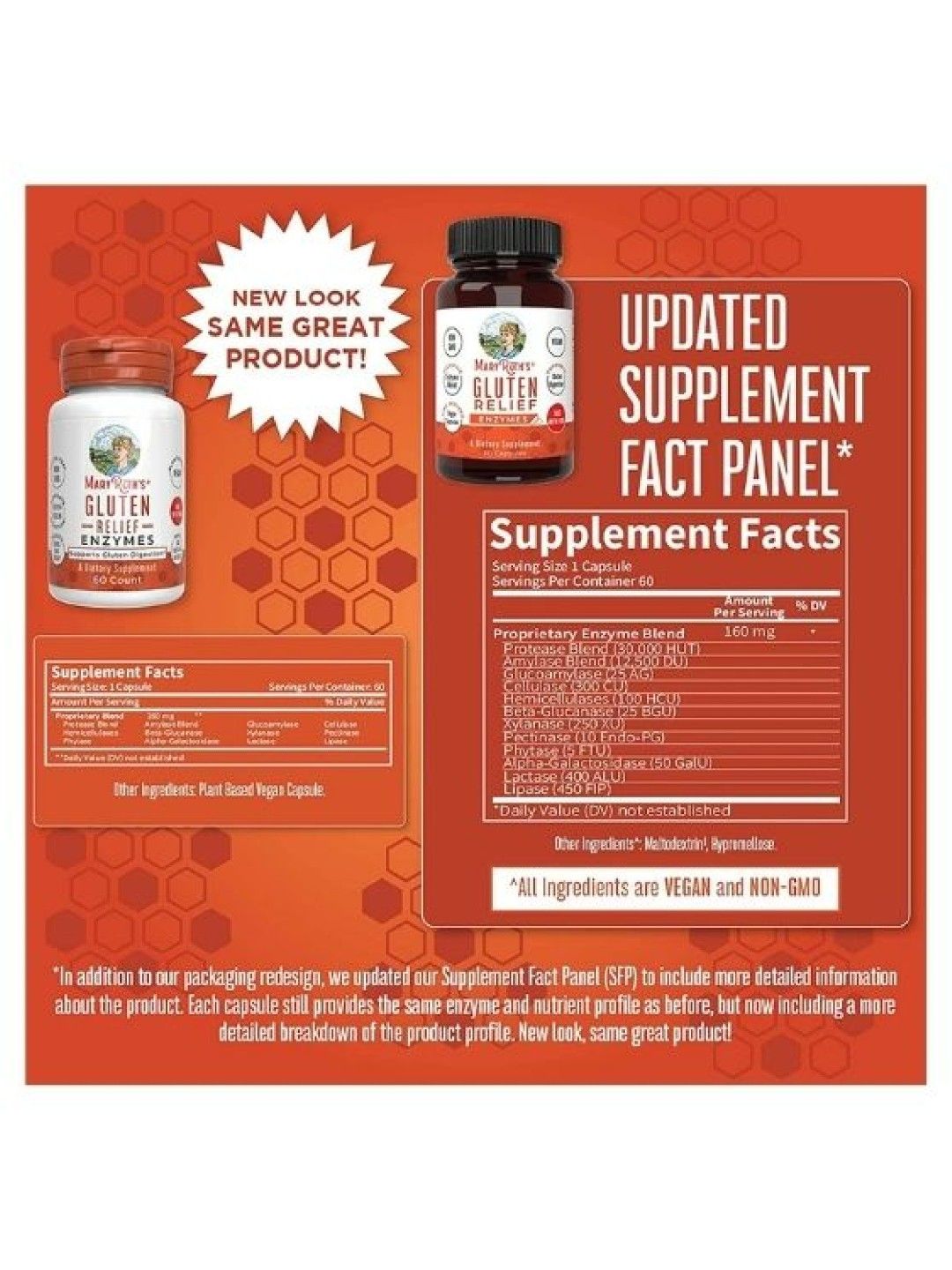 Mary Ruth's Gluten Relief Enzymes (60 Count) edamama