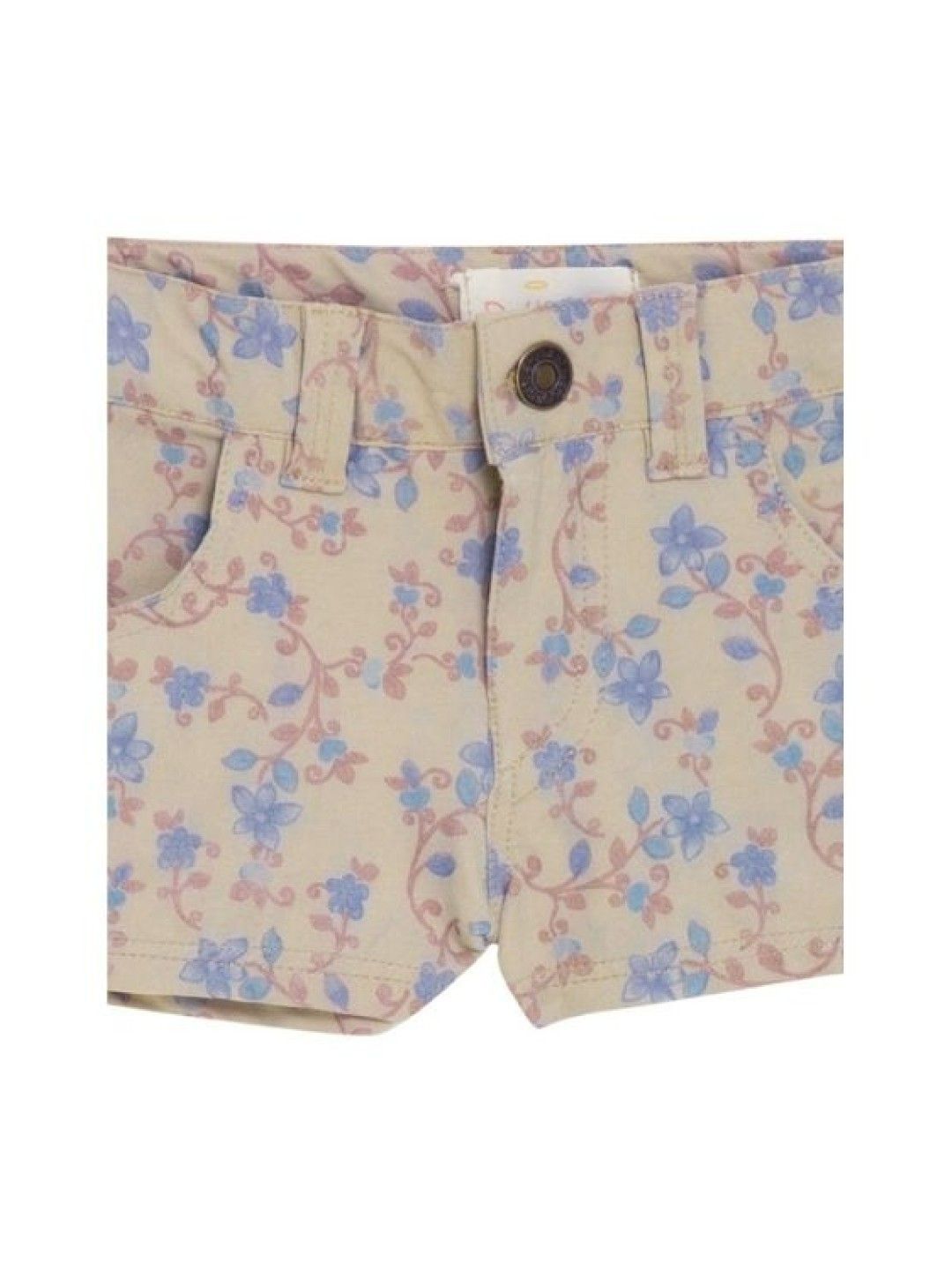 Petit l' ange Children's Wear Flower Printed Shorts (Beige- Image 3)