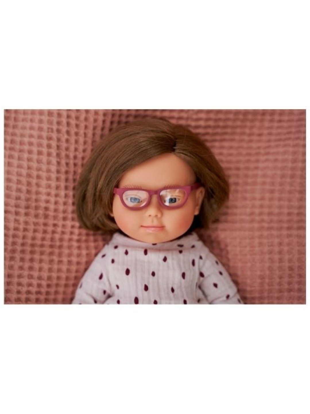 Miniland Dolls Baby Doll Caucasian Girl with Down Syndrome with Glasses (38 cm) (No Color- Image 3)