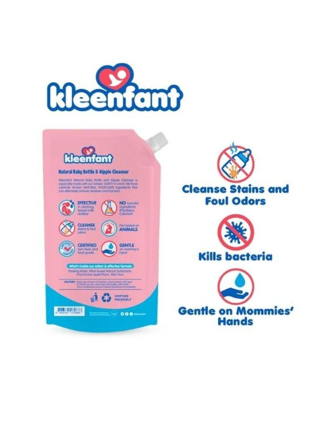 Kleenfant Natural Baby Bottle and Nipple Cleanser (550ml) (No Color- Image 3)