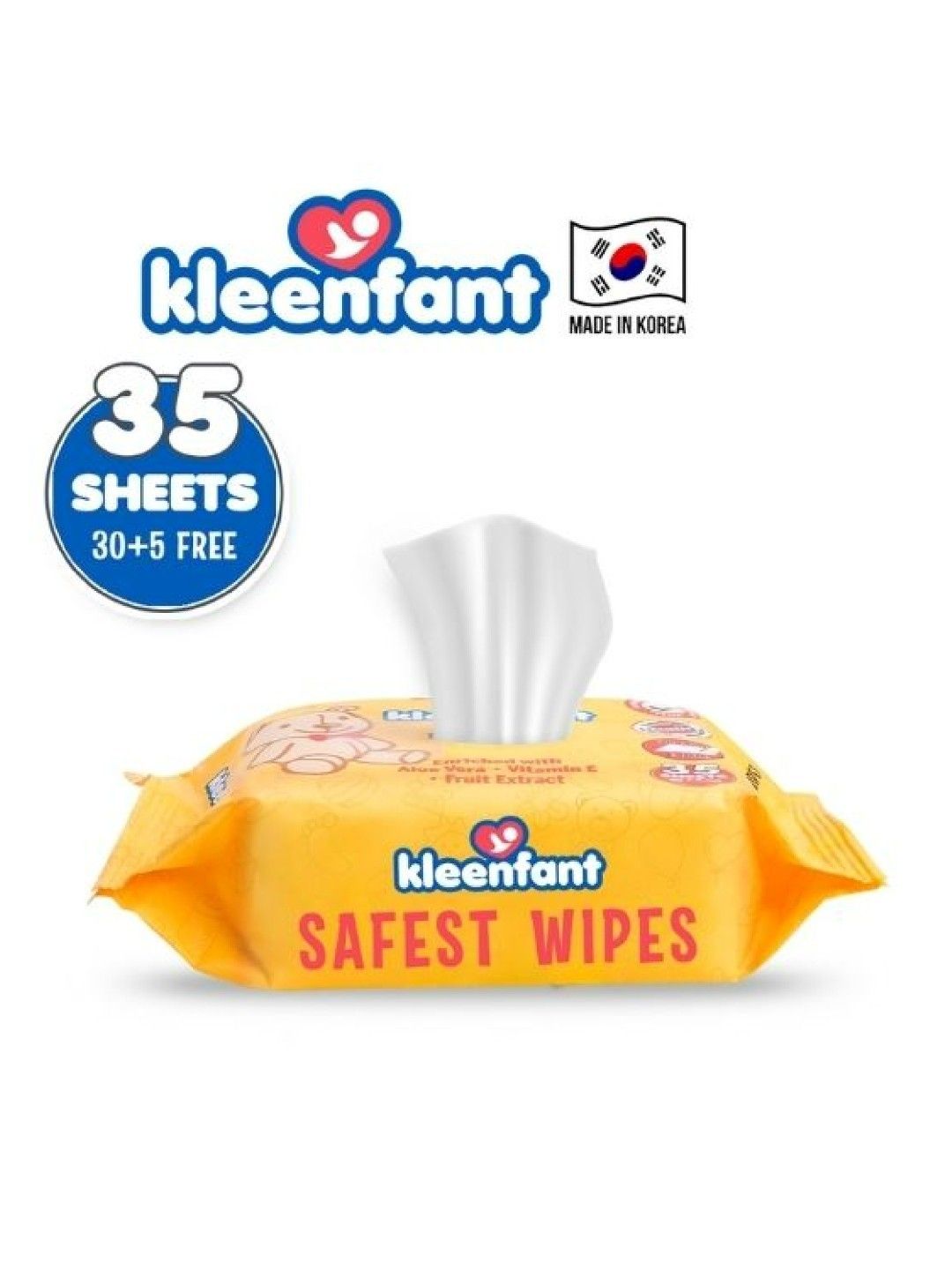 Kleenfant Baby Scent Scented Baby Wipes (35 sheets) Pack of 5 (No Color- Image 3)