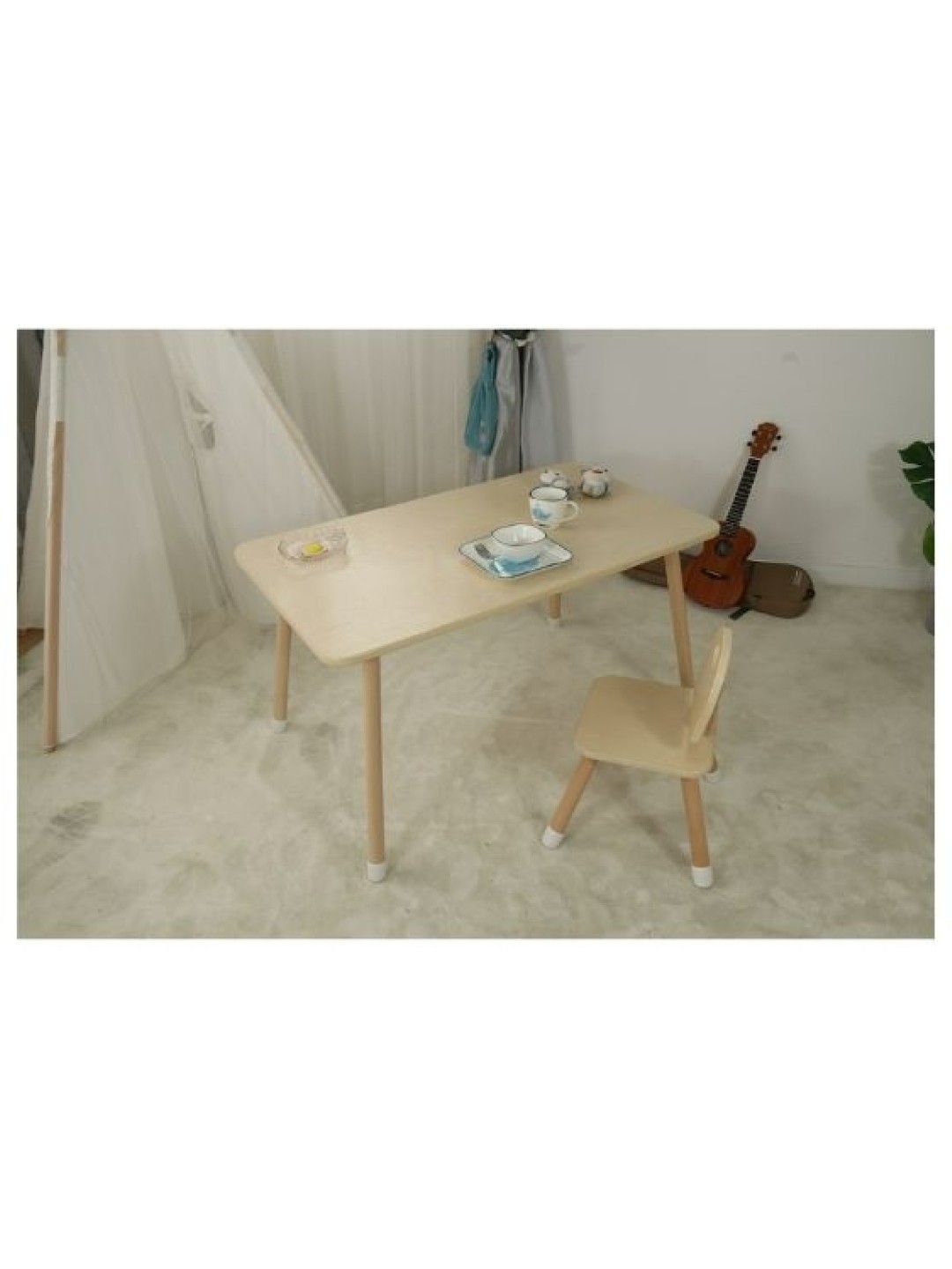 Kiddiestationph Kate Study Table and Chair Set (Natural- Image 4)