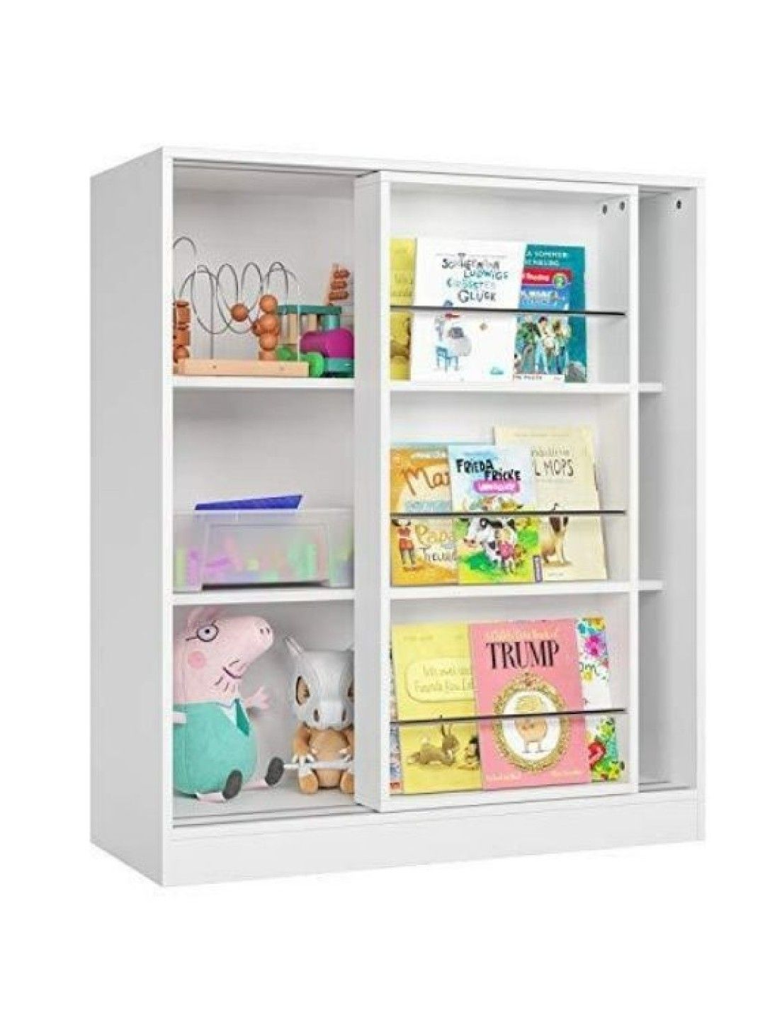 Kiddiestationph Zoe Sliding Bookshelf (White- Image 3)