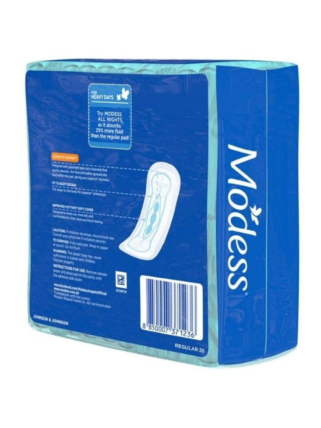 Modess Cottony Soft Non-Wing Sanitary Napkins (20s) (No Color- Image 3)