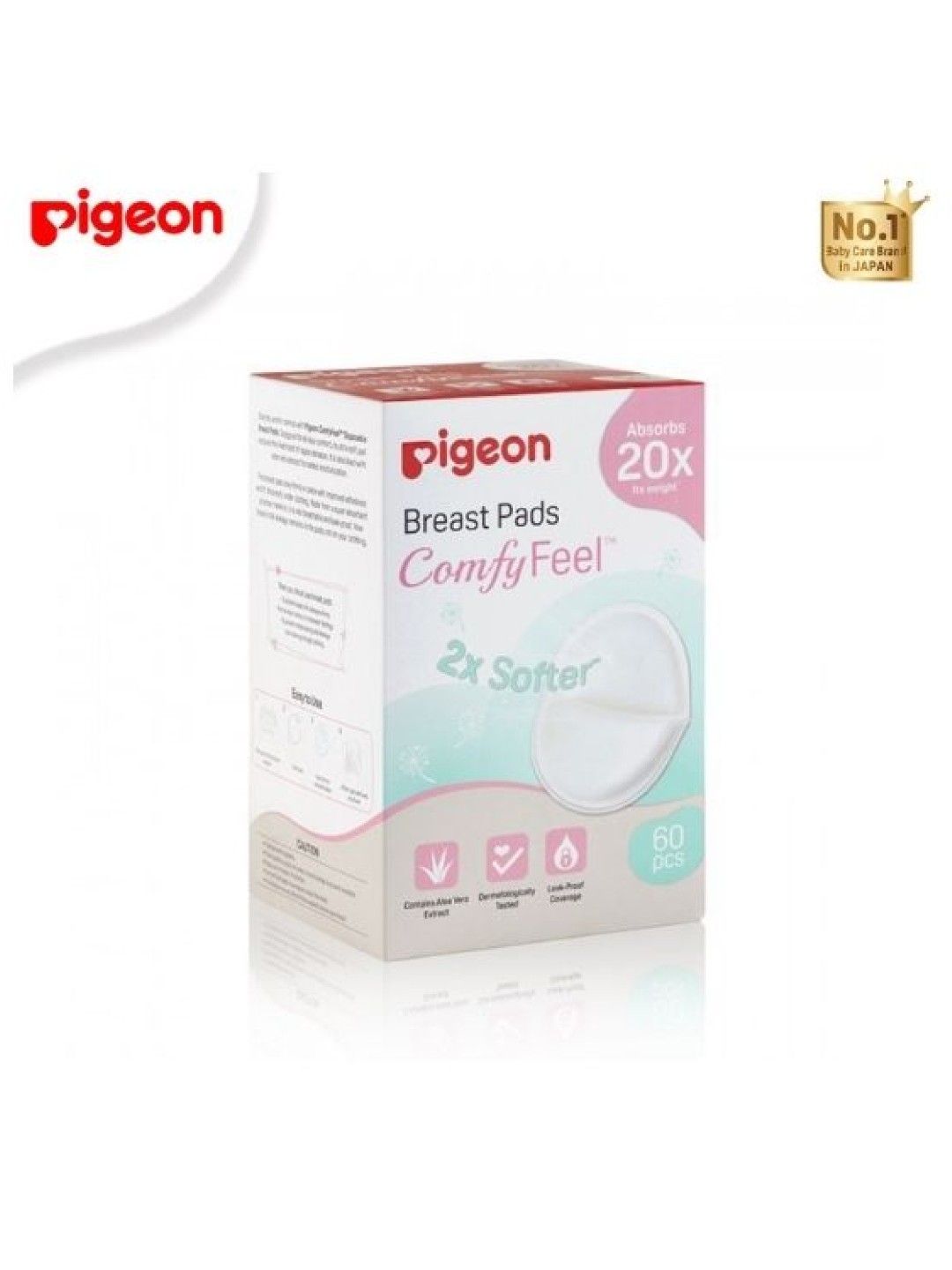 Pigeon Breast Pads Comfy Feel (60pcs) (No Color- Image 3)