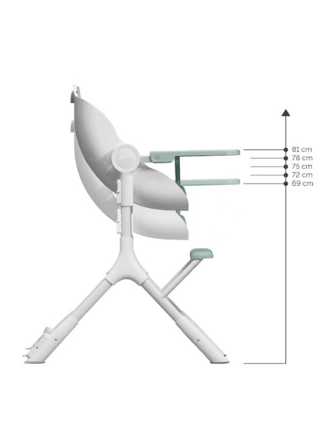 Oribel Cocoon Z High Chair (Avocado Green- Image 3)