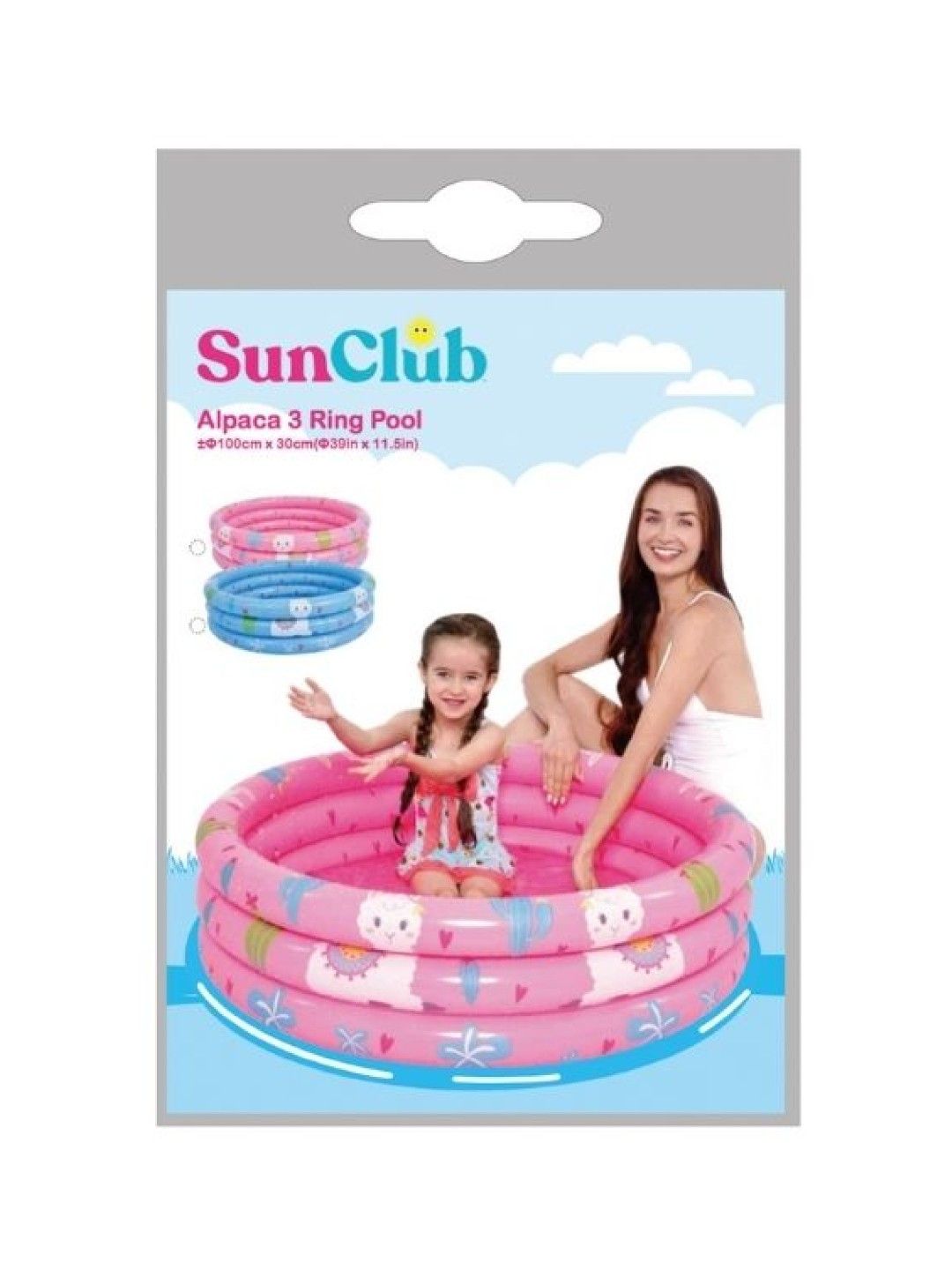 SunClub Alpaca 3-Ring Inflatable  Swimming Pool 39 x 11.5 (No Color- Image 3)