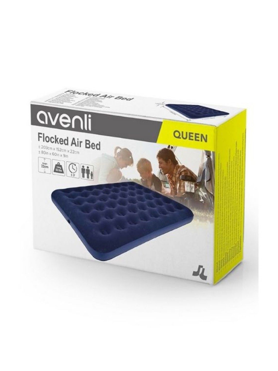 JILONG Queen Size Flocked Coil Beam Air Bed (No Color- Image 3)