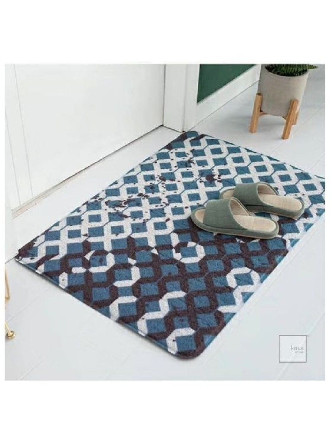 Knus PH Doormat Rug Non-Slip Waterproof PVC Floor Mat (Blue Link) (No Color- Image 3)