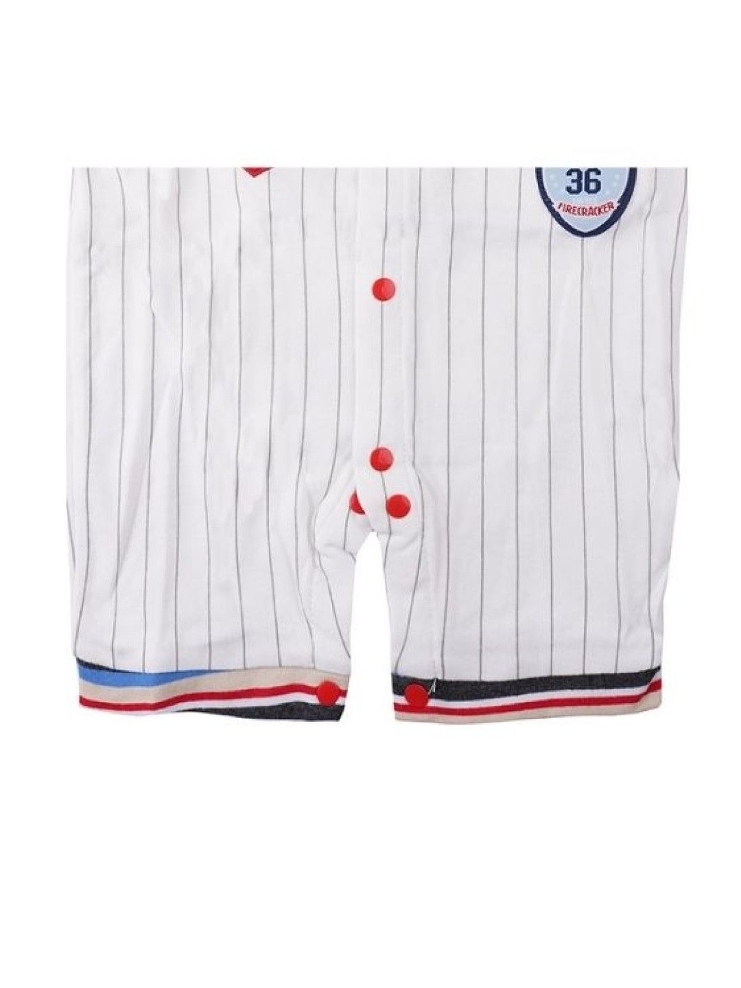 Cottonkind Baseball Allstar Romper (Gray- Image 3)