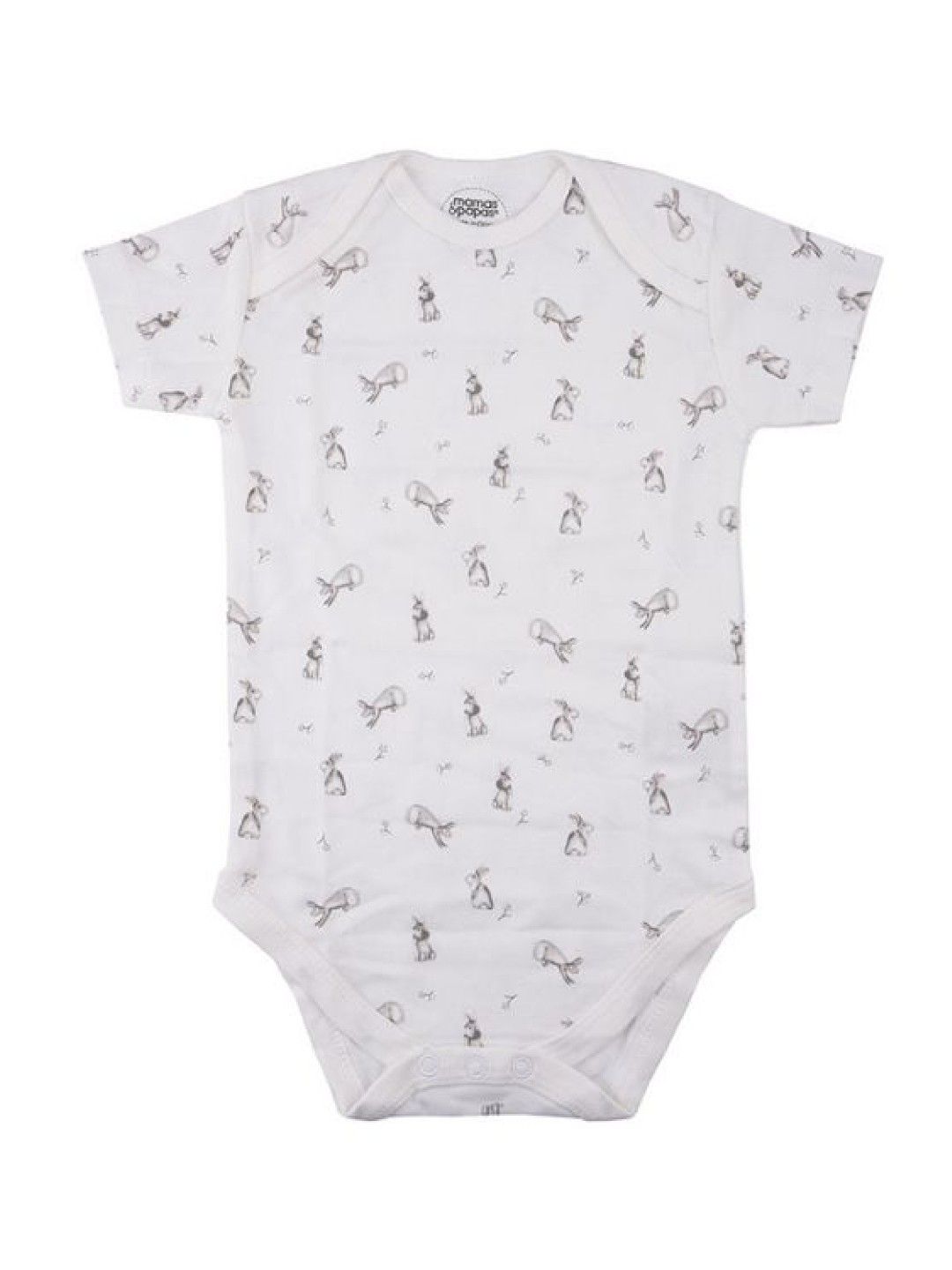 Cottonkind 5-Piece Set BabyGirl Solid/Printed Shortsleeve Onesies (Animals- Image 2)