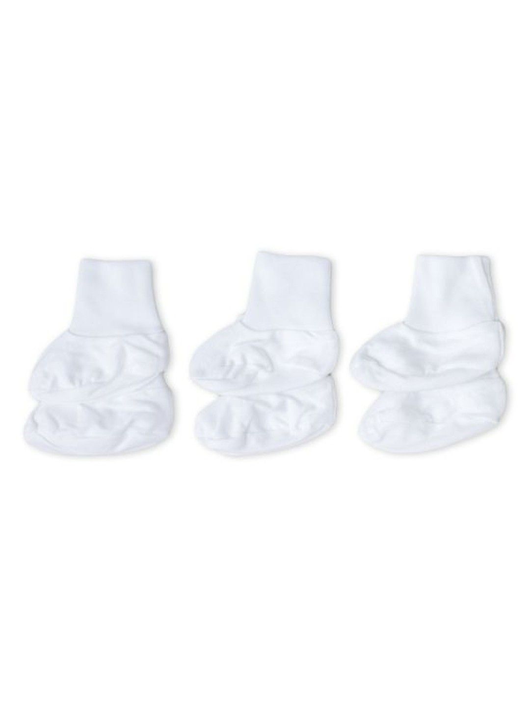 Cotton Central™ Booties 100% USA Cotton (Pack of 3) (Snow White- Image 1)