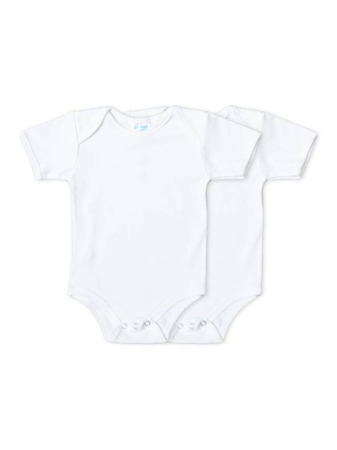 Cotton Central™ Short Sleeve Romper 100% USA Cotton (2 pcs) (Snow White- Image 1)
