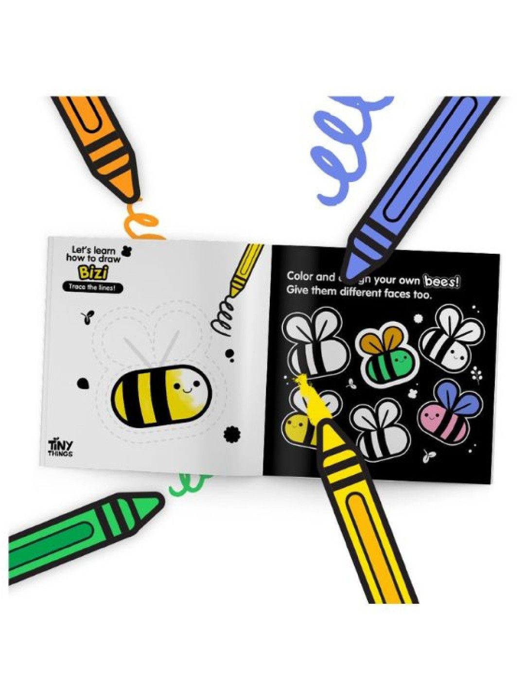 Tiny Buds Tiny Things Coloring & Activity Book with Bizi the Busy Bee (No Color- Image 2)