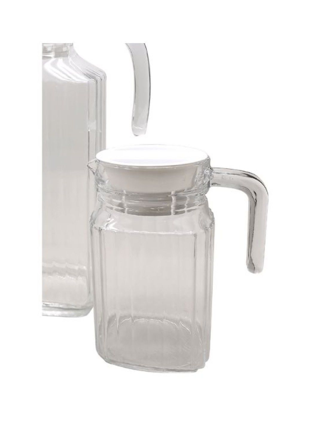 Sunbeams Lifestyle Slique Glass Pitcher with White Lid (Premium Line Collection) (No Color- Image 2)