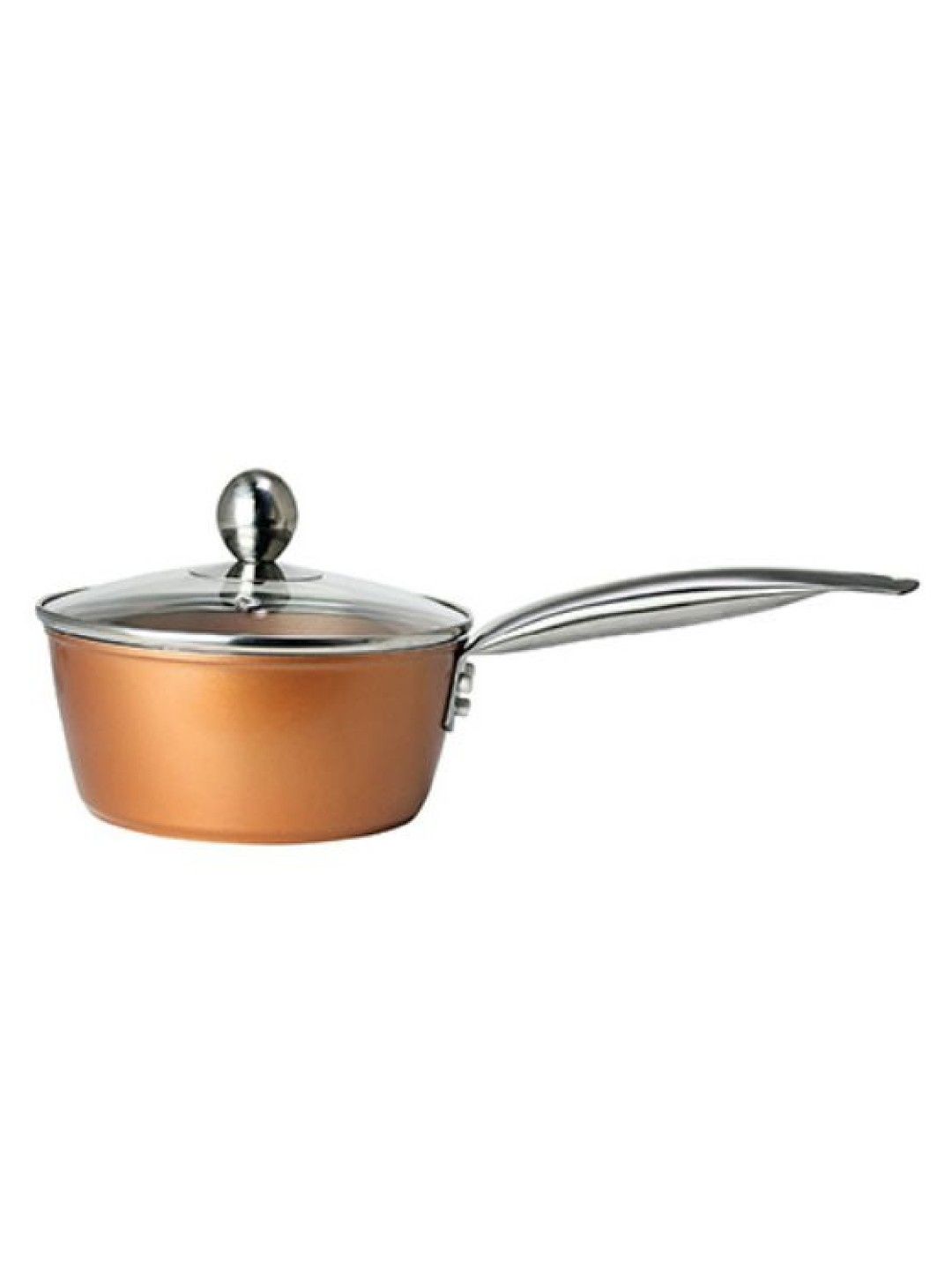 Masflex Aluminum Non-stick Copper Forged Saucepan with Lid (16 cm/1 Liter) (No Color- Image 3)