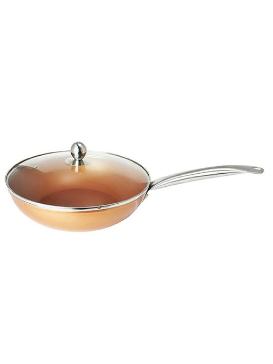 Masflex Aluminum Non-stick Copper Forged Wok with Lid (28 cm/3 Liter) (No Color- Image 3)