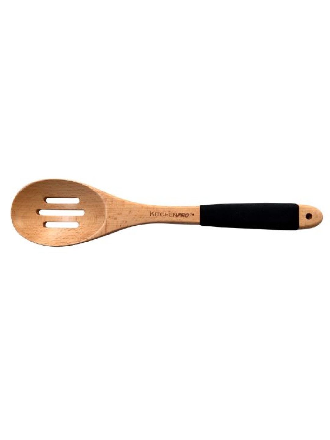 KitchenPro Beech Wood Slotted Spoon (12in) (No Color- Image 3)