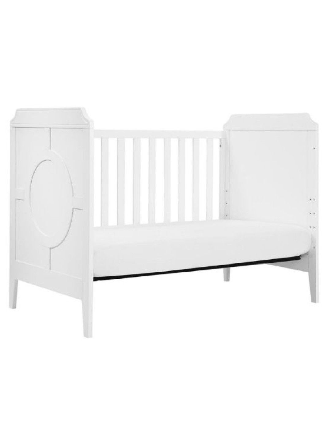 DaVinci Baby Poppy Regency 3-in-1 Convertible Crib + Mattress Bundle (White- Image 3)