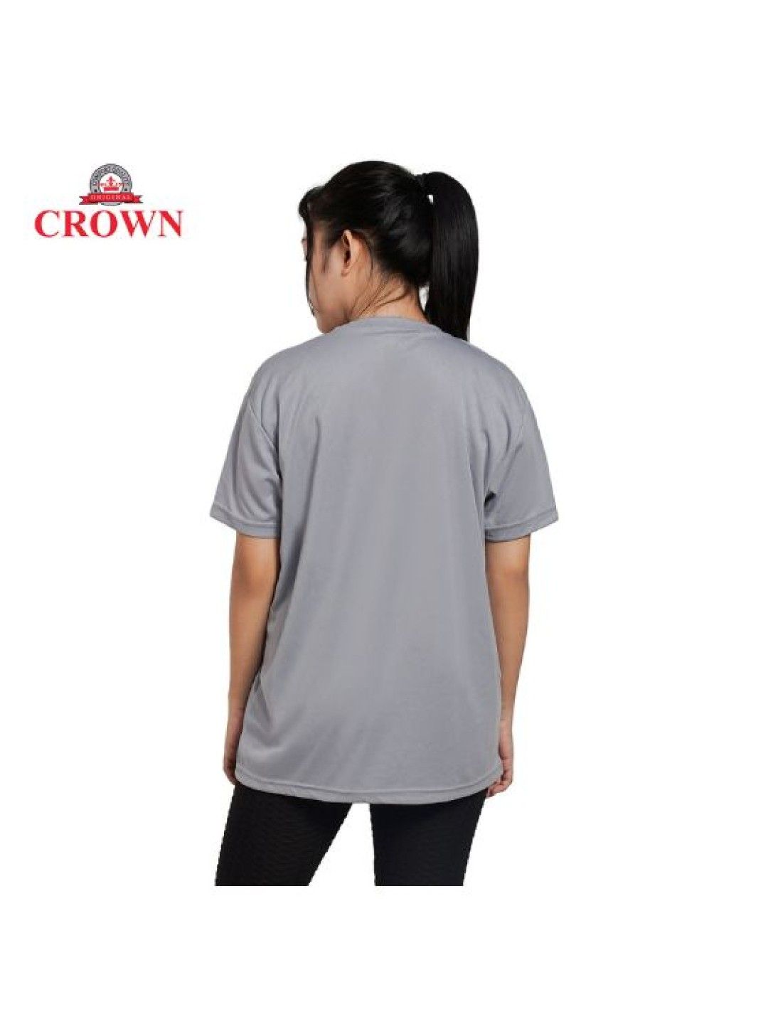 Crown TShirt Ladies Drifit Round Neck (Acid Gray- Image 3)