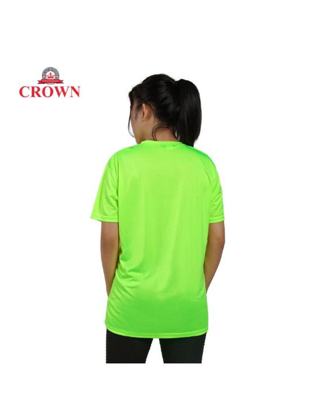 Crown TShirt Ladies Micro Drifit Round Neck (Apple Green- Image 3)